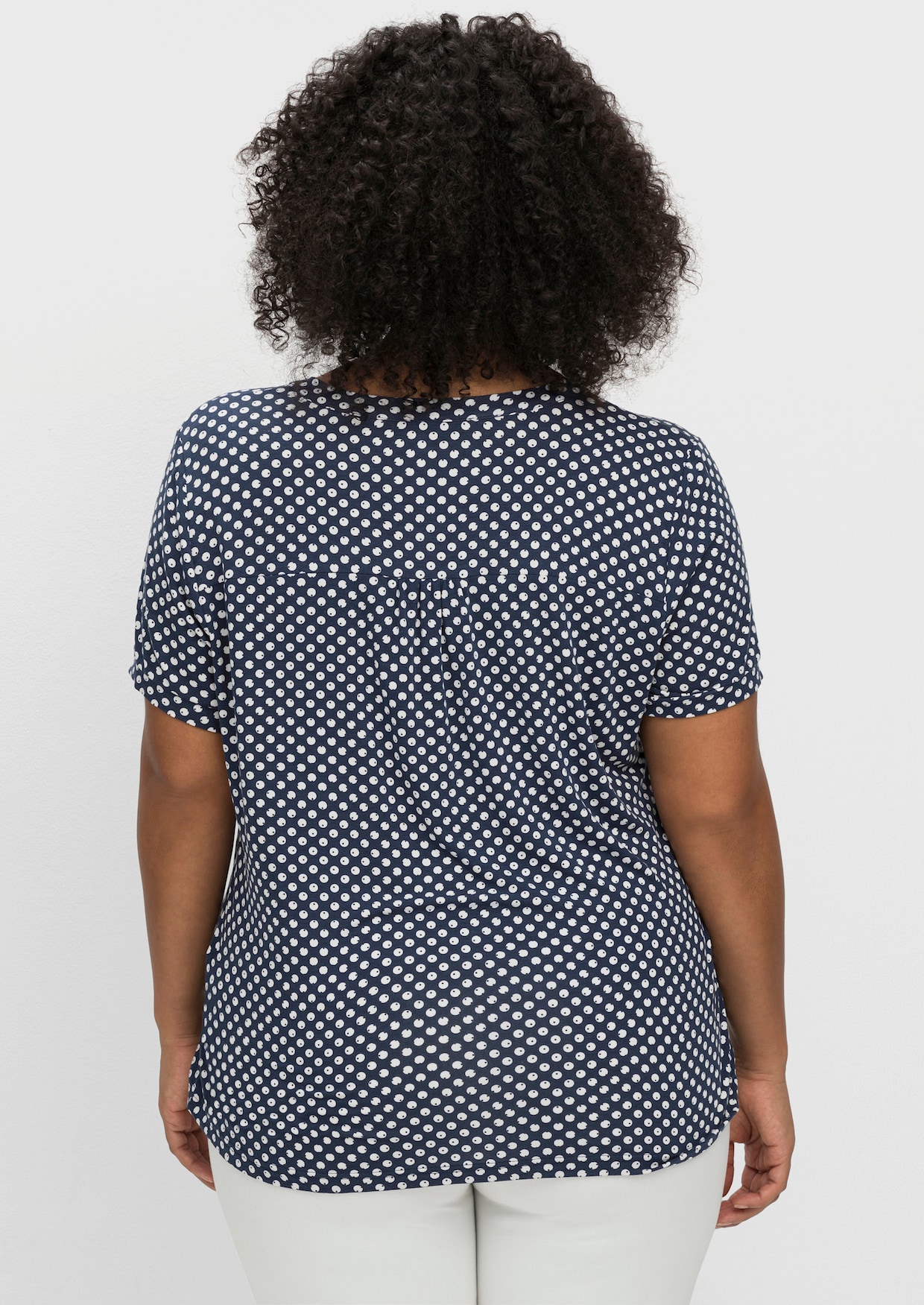 sheego by Joe Browns Shirt - marine gedessineerd
