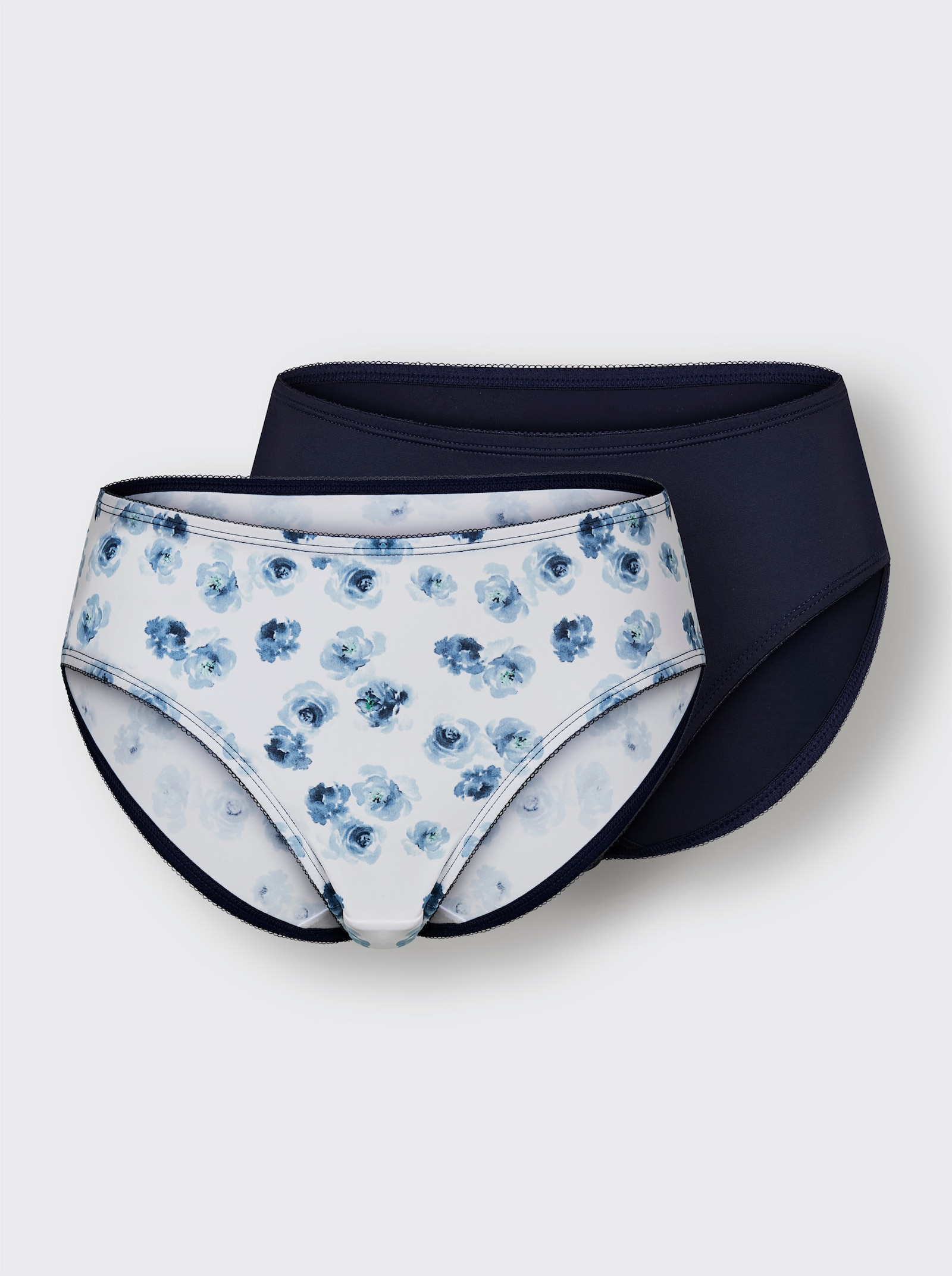 Jazzpants - weiß-marine-bedruckt + marine