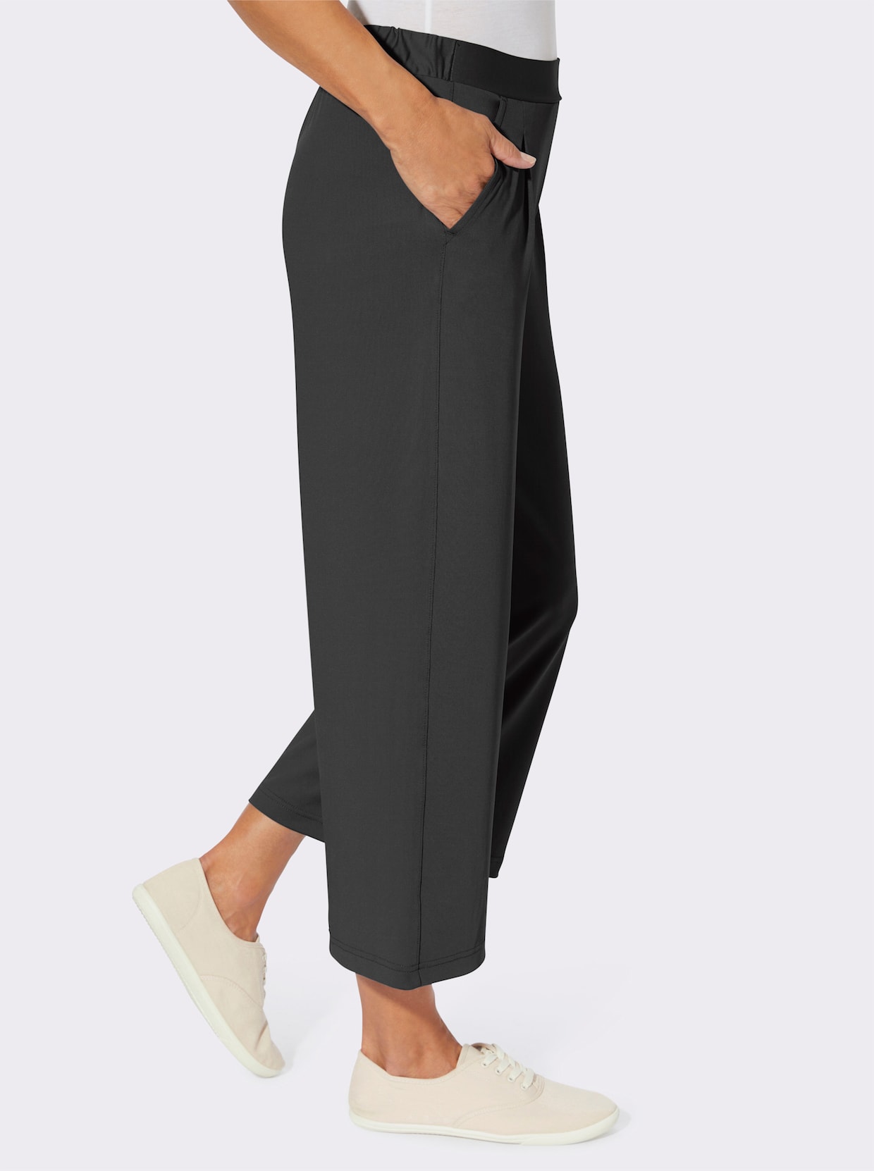 Nohavicová sukňa - čierna