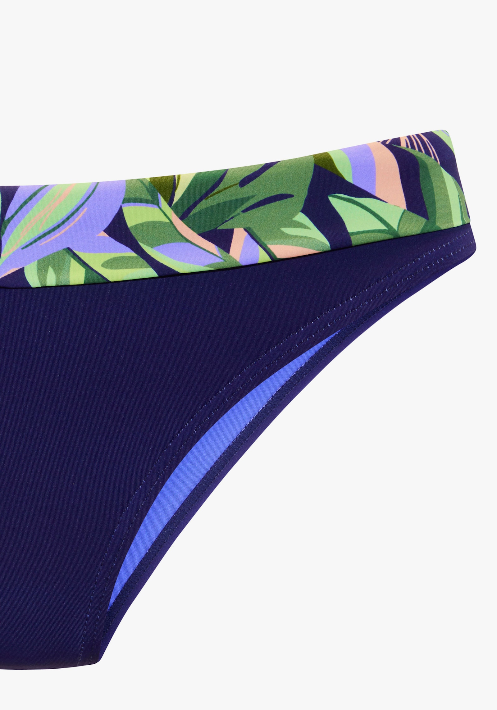 s.Oliver Bikini-Hose - grün-blau bedruckt