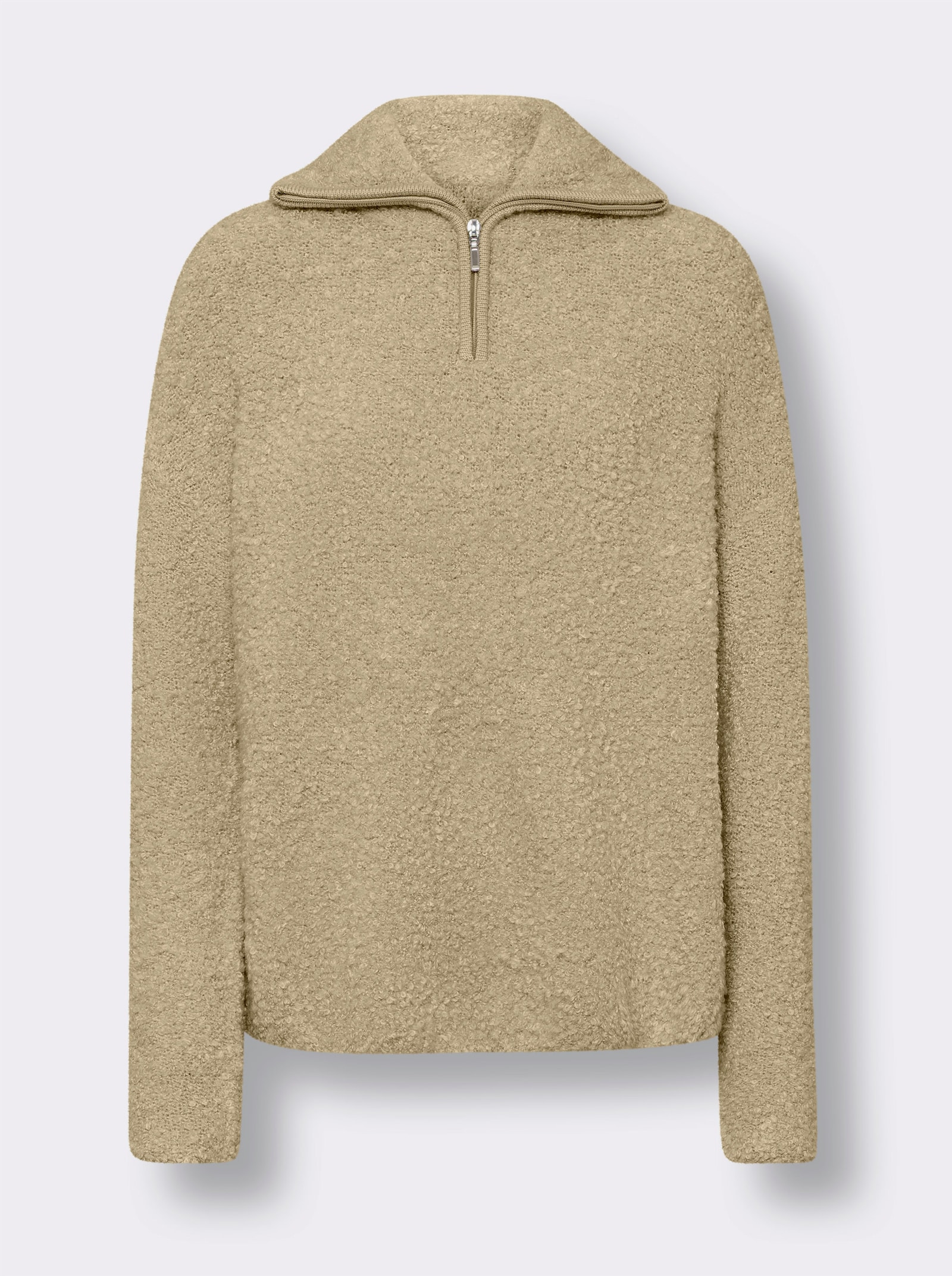 heine Pullover mit Troyerkragen - beige