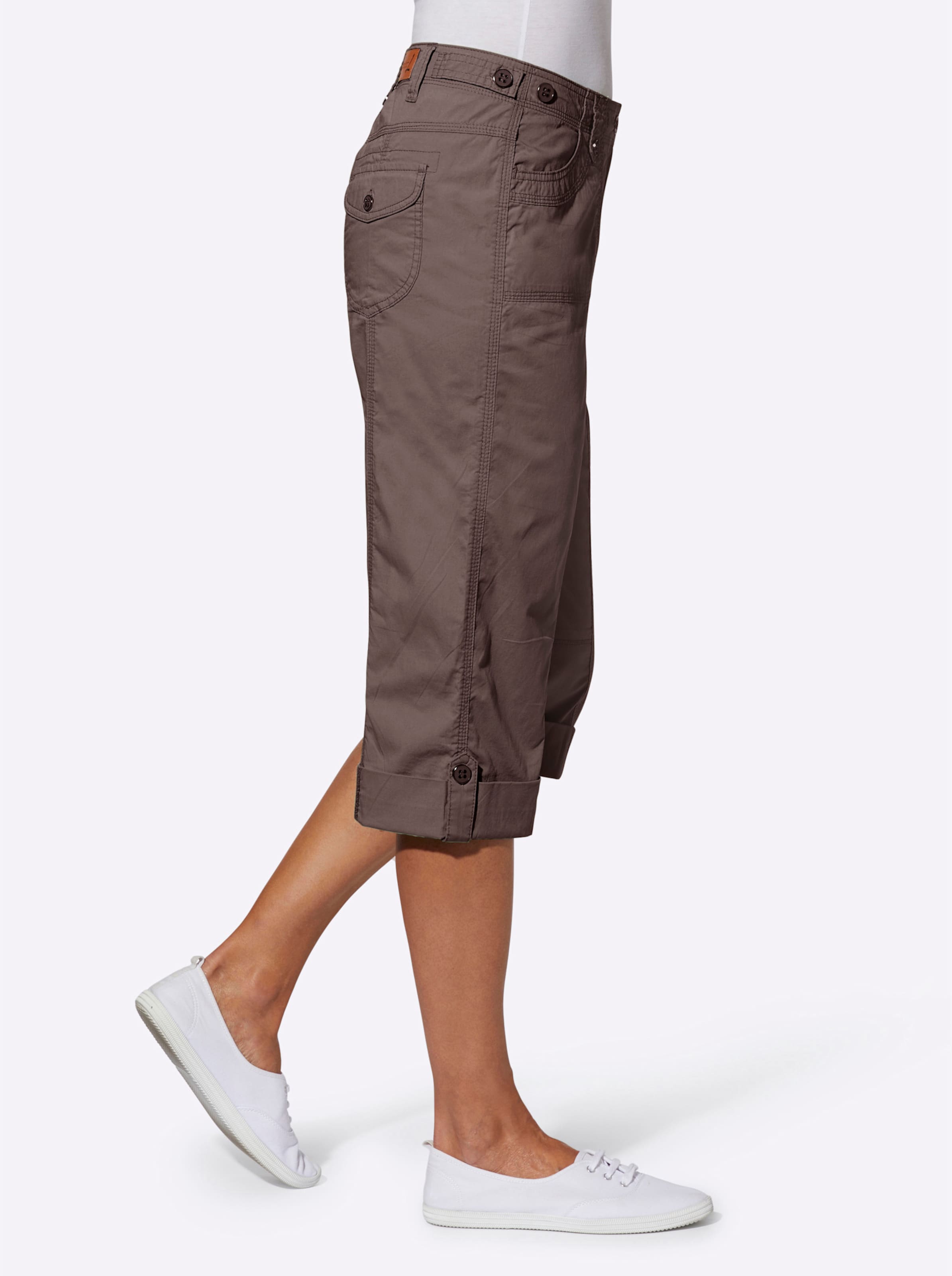 Dunkeltaupe Caprihose - Bild 3