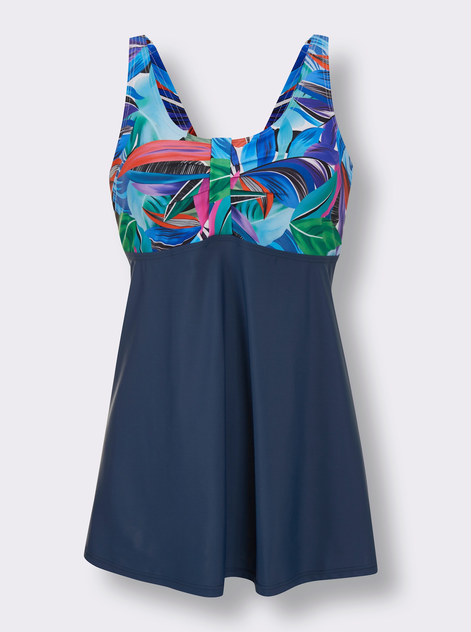 feel good Tankini-Top - dunkelblau-aqua-bedruckt