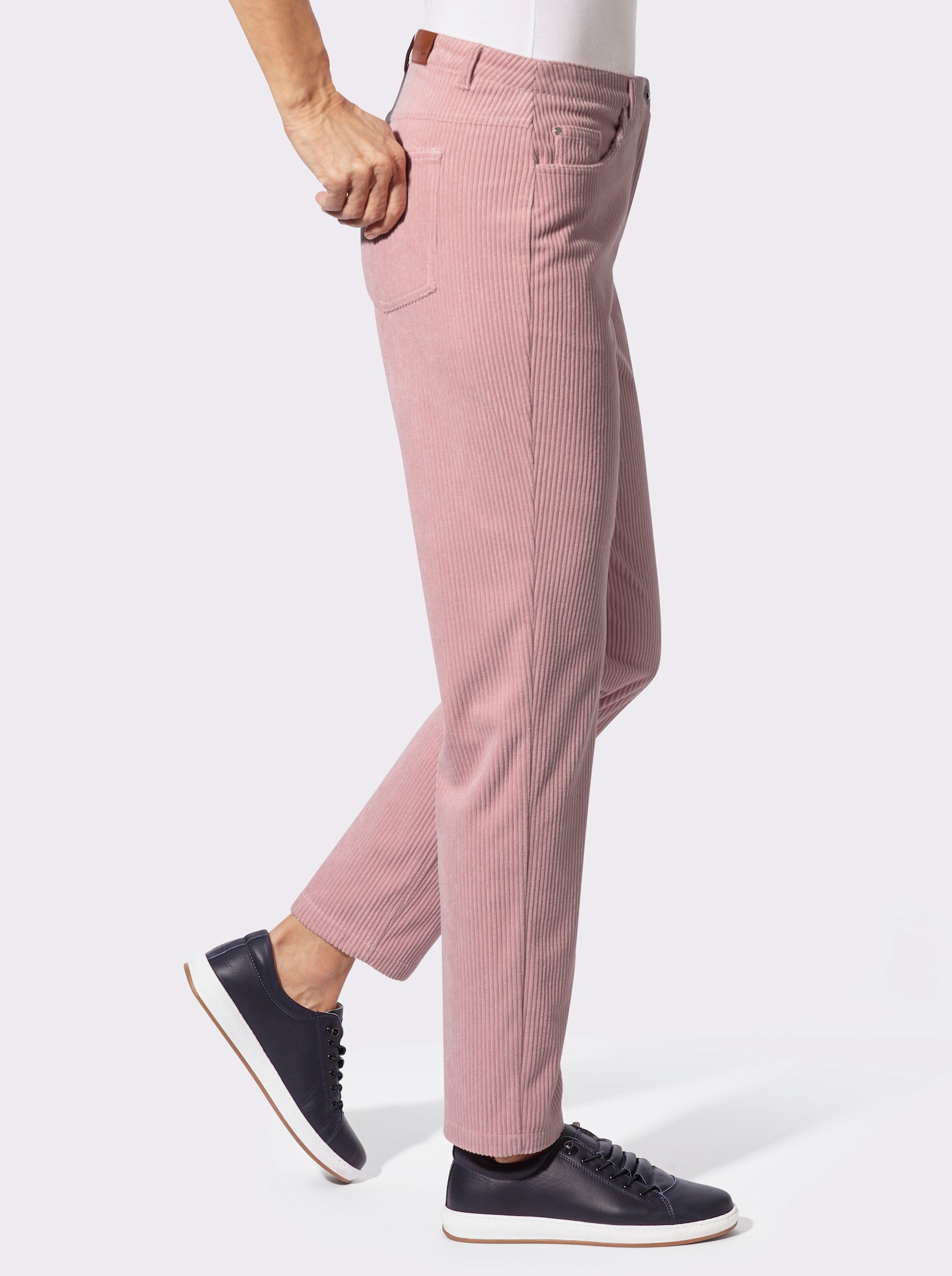 Cordhose in 5-Pocket-Form - hortensie