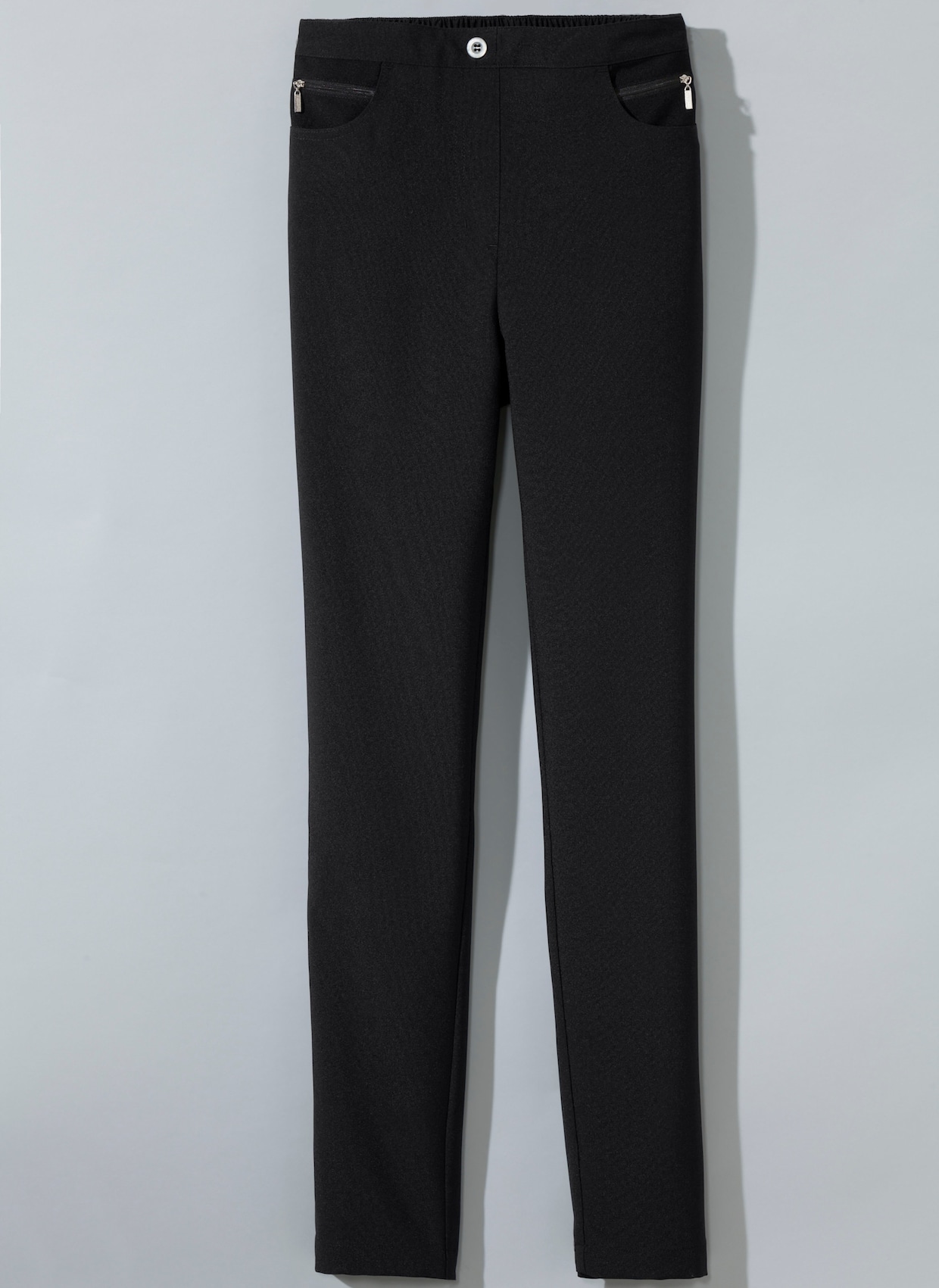 Bengalinhose mit Zierreißverschlüssen - schwarz