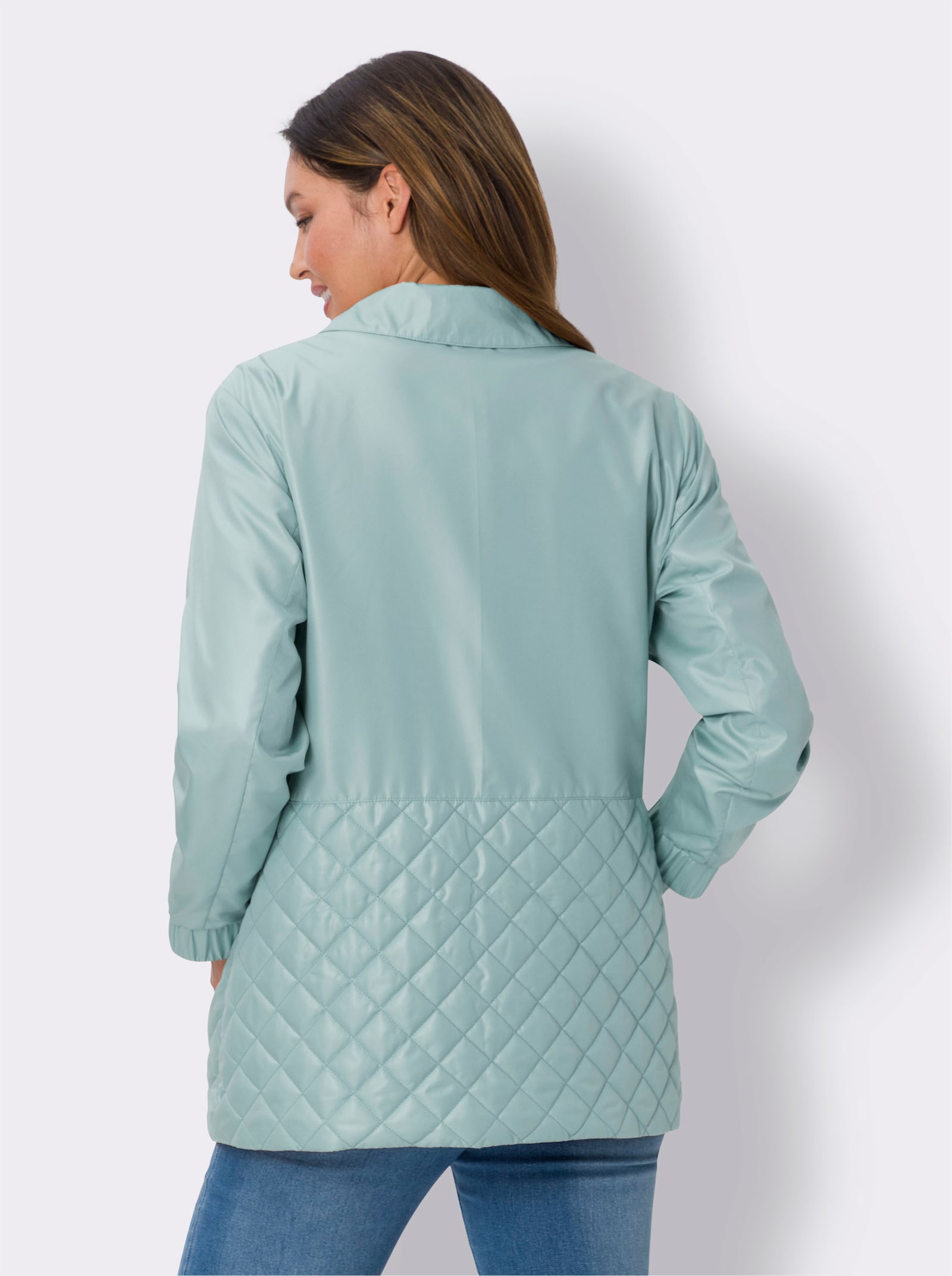 Jacke mit Stepp-Muster - kalkmint