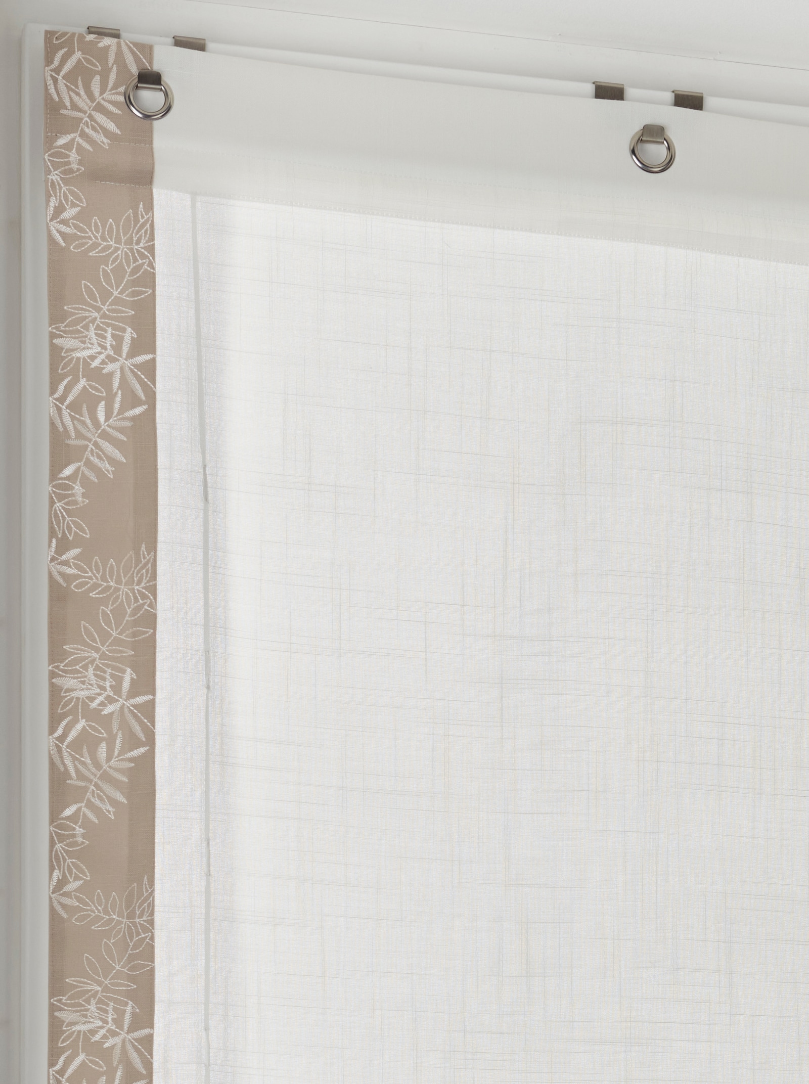 heine home Bändchenrollo - weiß-beige