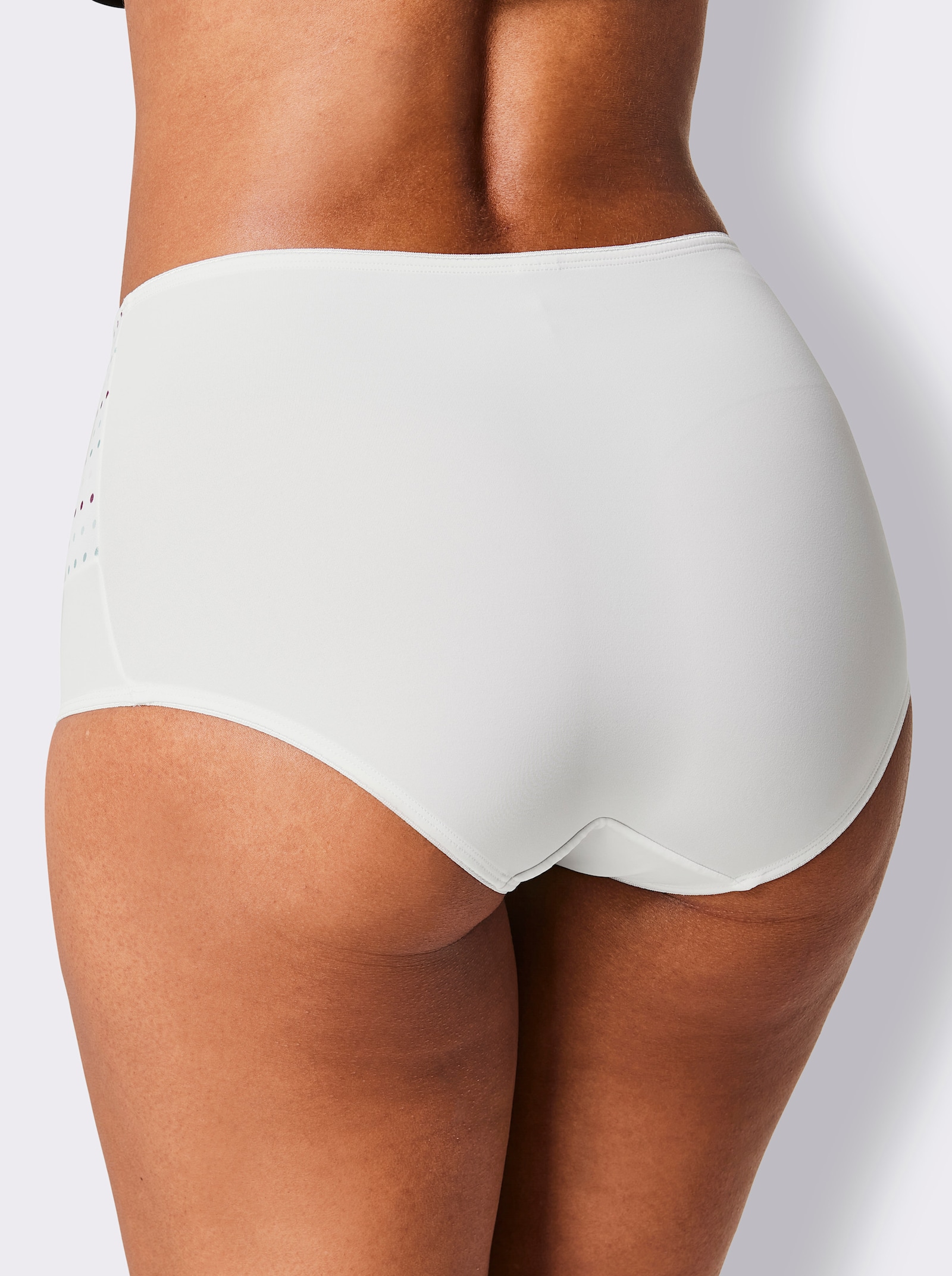 wäschepur Hipster mit Pünktchen-Print - weiß-bedruckt