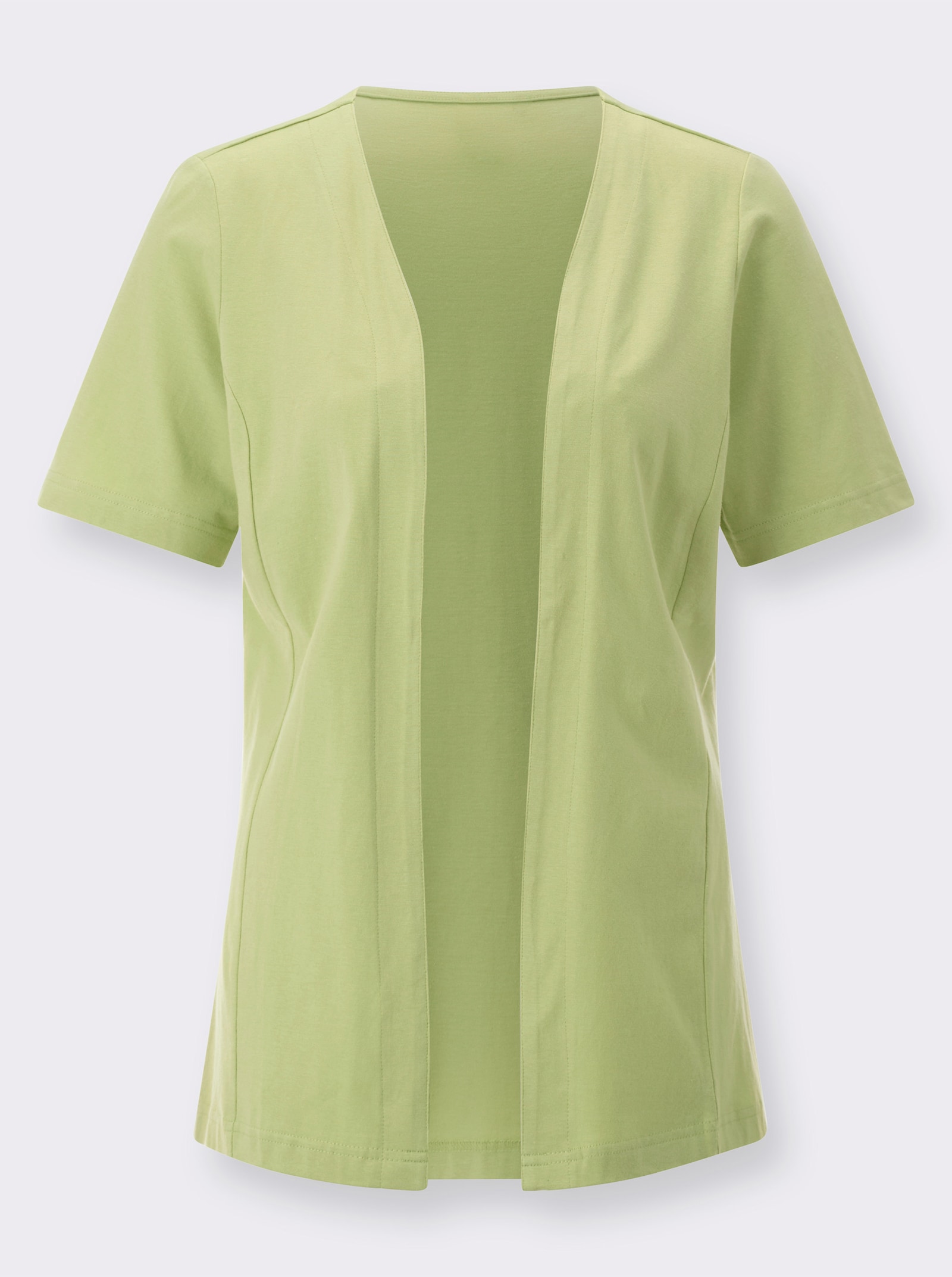 Katoenen shirtjasje - lindegroen