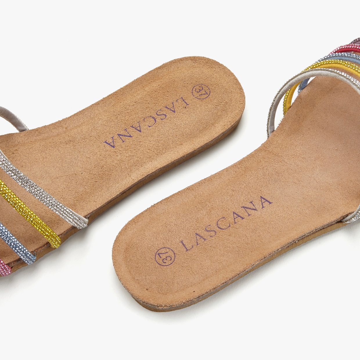 LASCANA Mules - couleur argent-multicolore