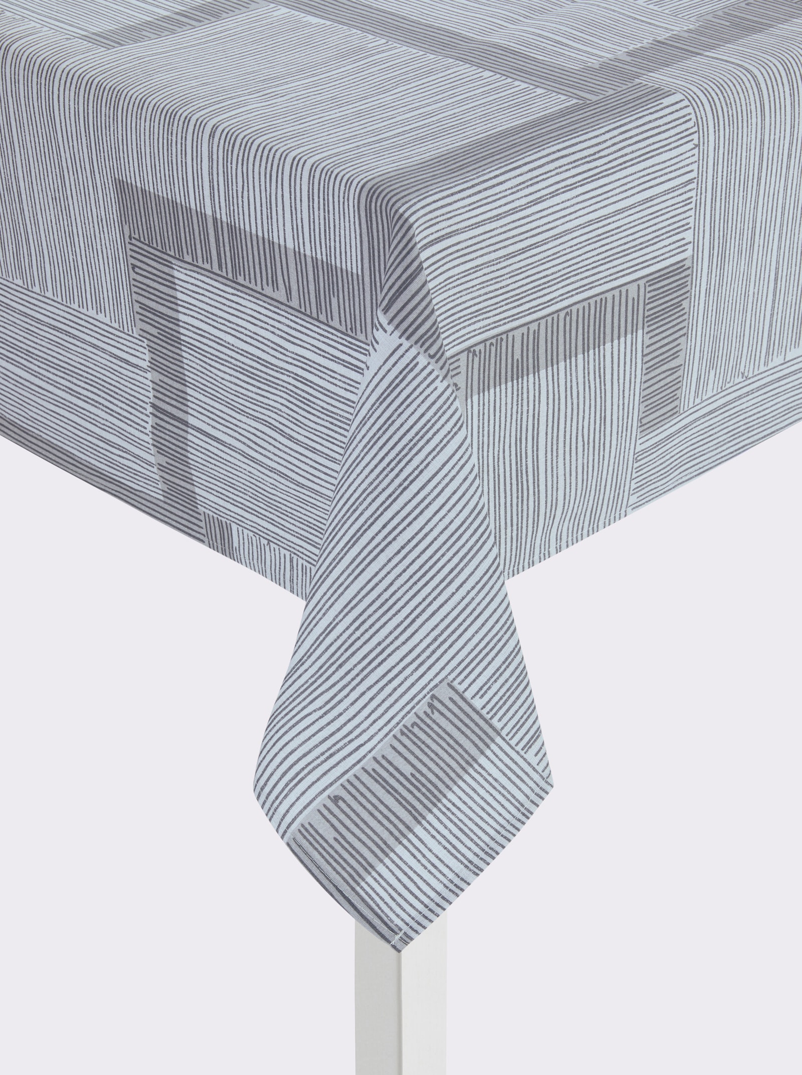 Ubrus - světlešedá-bílá-potisk