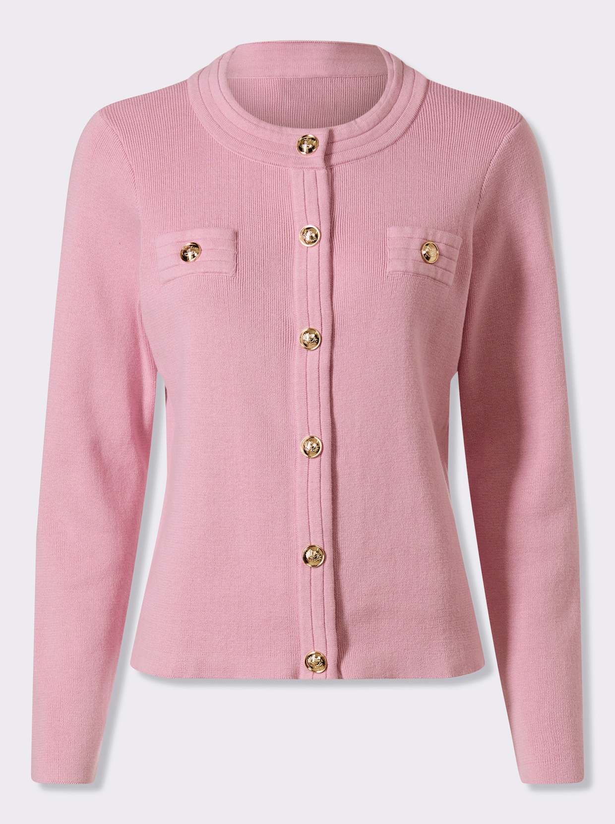 heine Strickjacke mit Schmuckknöpfen - rosé