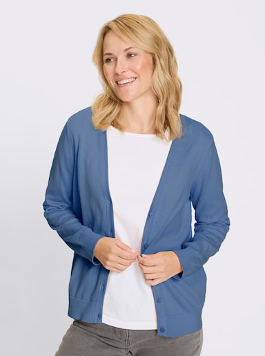 Cardigan - mittelblau