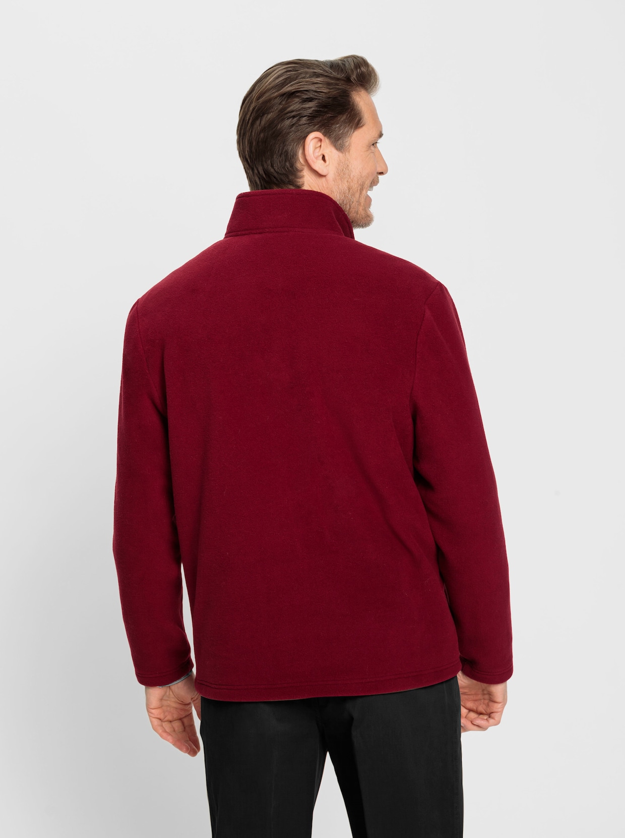 Marco Donati Fleece-Jacke - dunkelrot