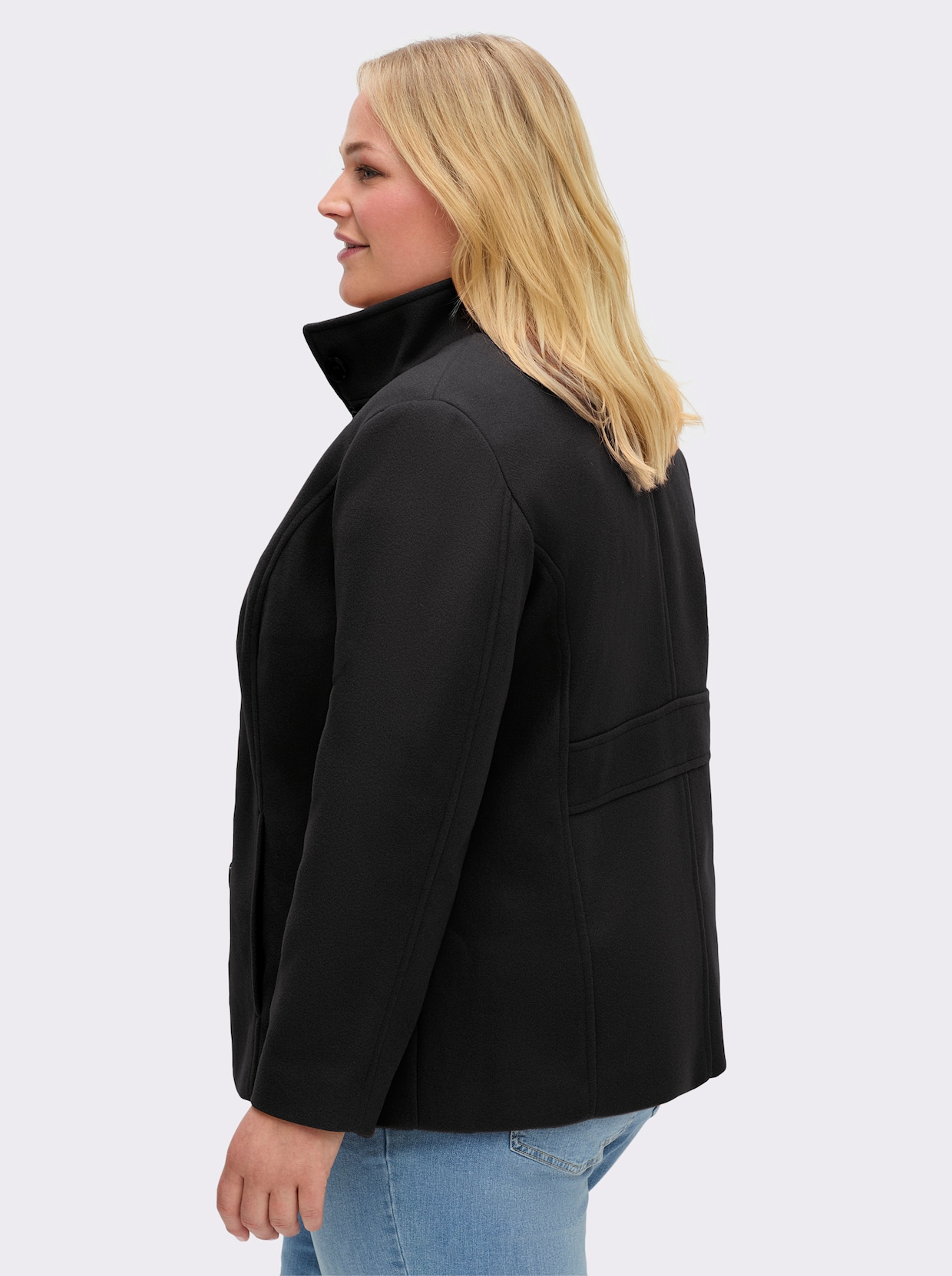 Jacke mit Schmuckknöpfen - schwarz