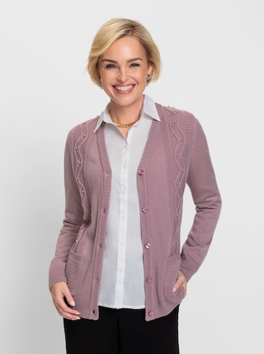 Strickjacke - mauve