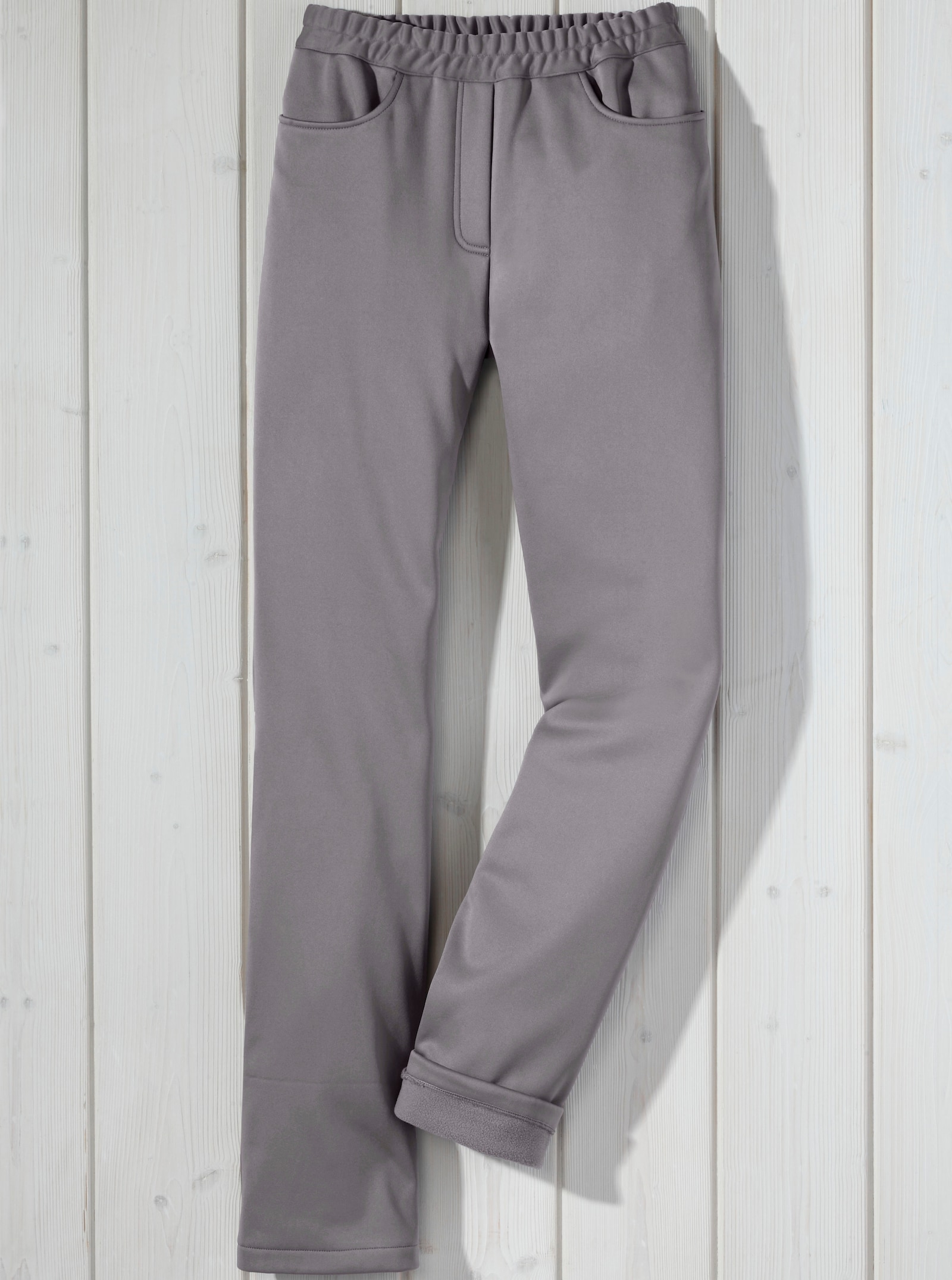 Thermohose mit Fleece-Futter - silbergrau