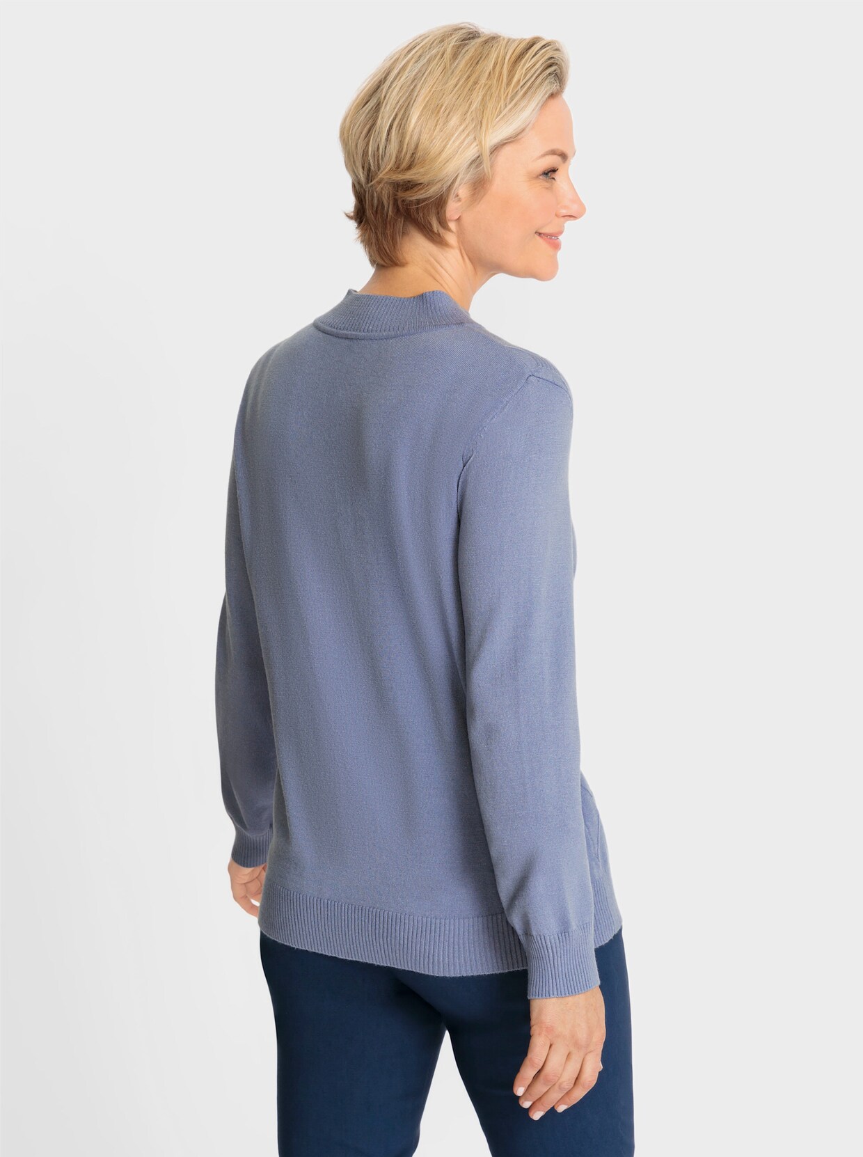 Pullover - taubenblau