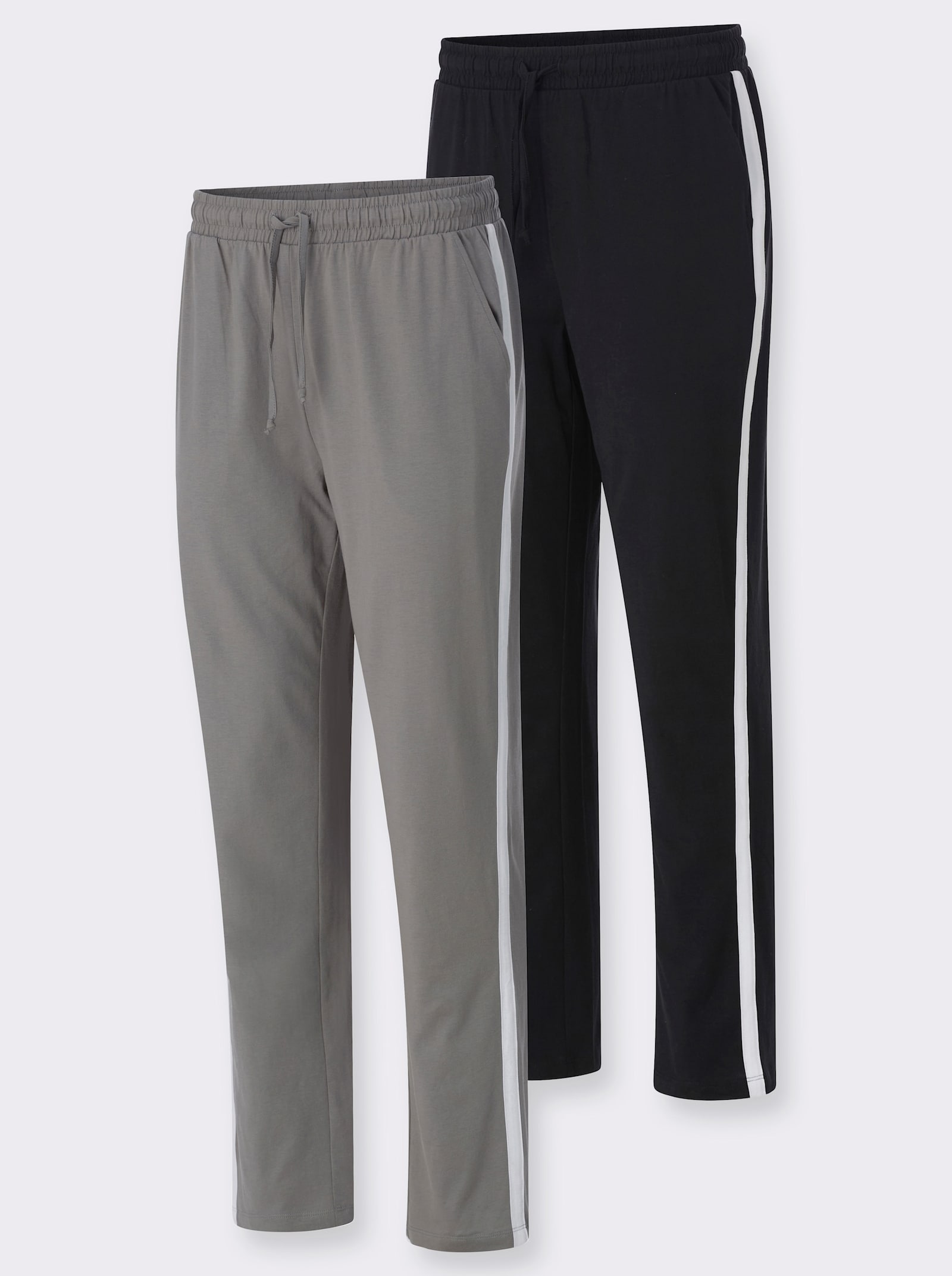 Freizeithose im Doppelpack - schwarz + grau