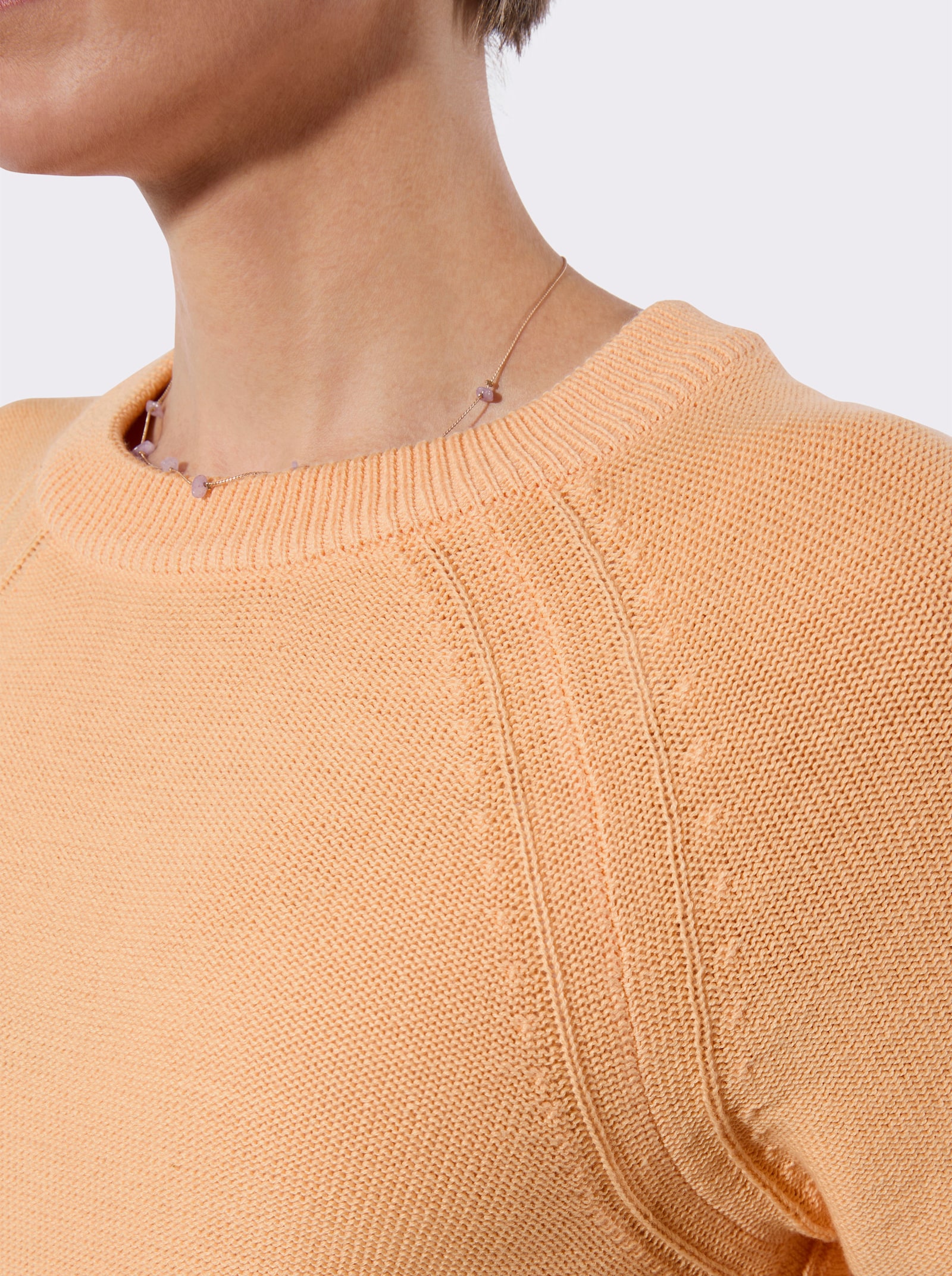 Kurzarmpullover - apricot