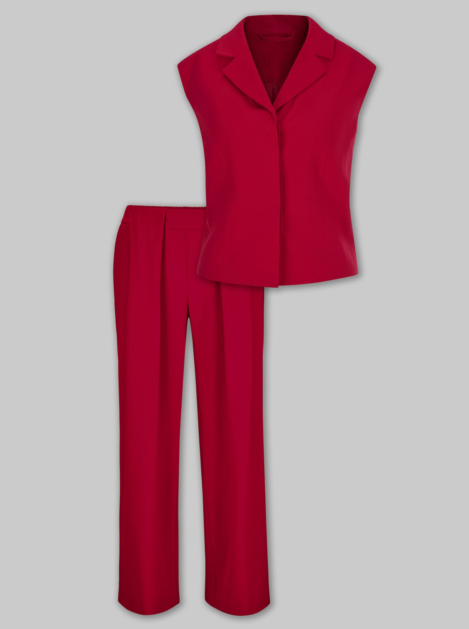 heine Hosenanzug mit Weste - rot