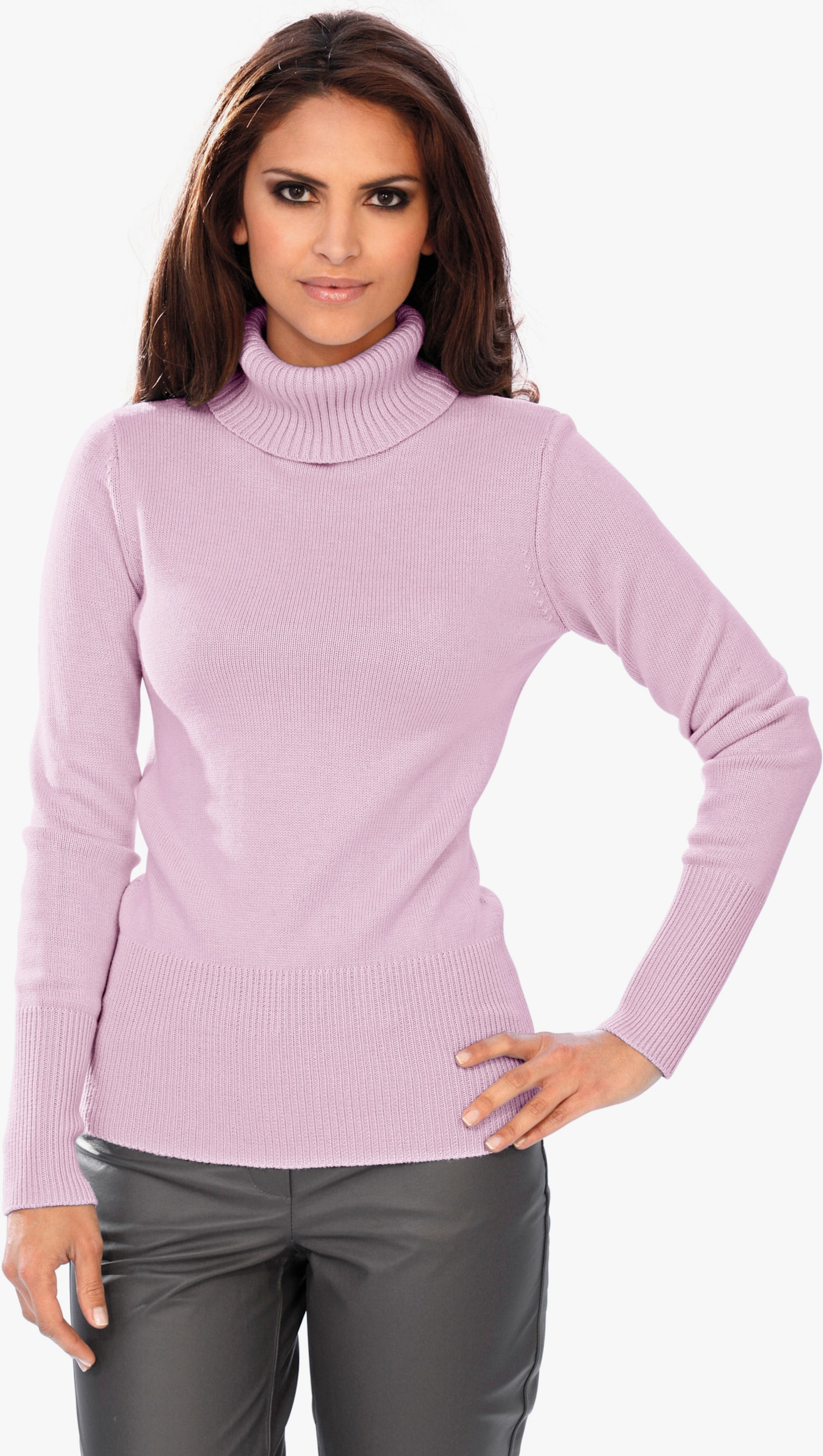 heine Rollkragenpullover mit Kaschmir-Anteil - rosé