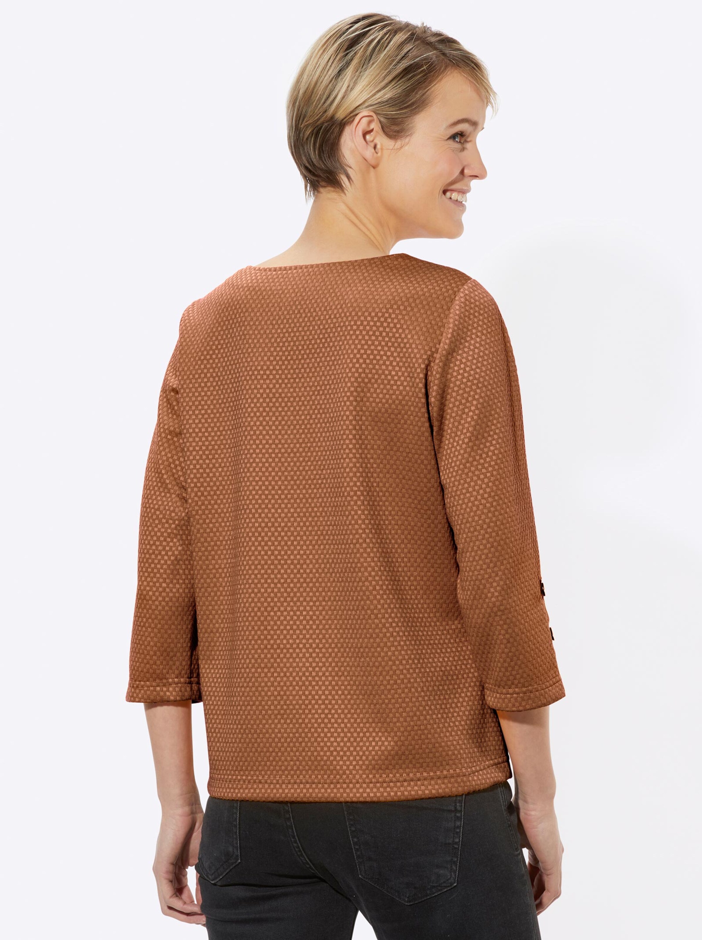 Damenmode Shirts 3/4-Arm-Shirt in nougat Damenmode Shirts 3/4-Arm-Shirt in nougat