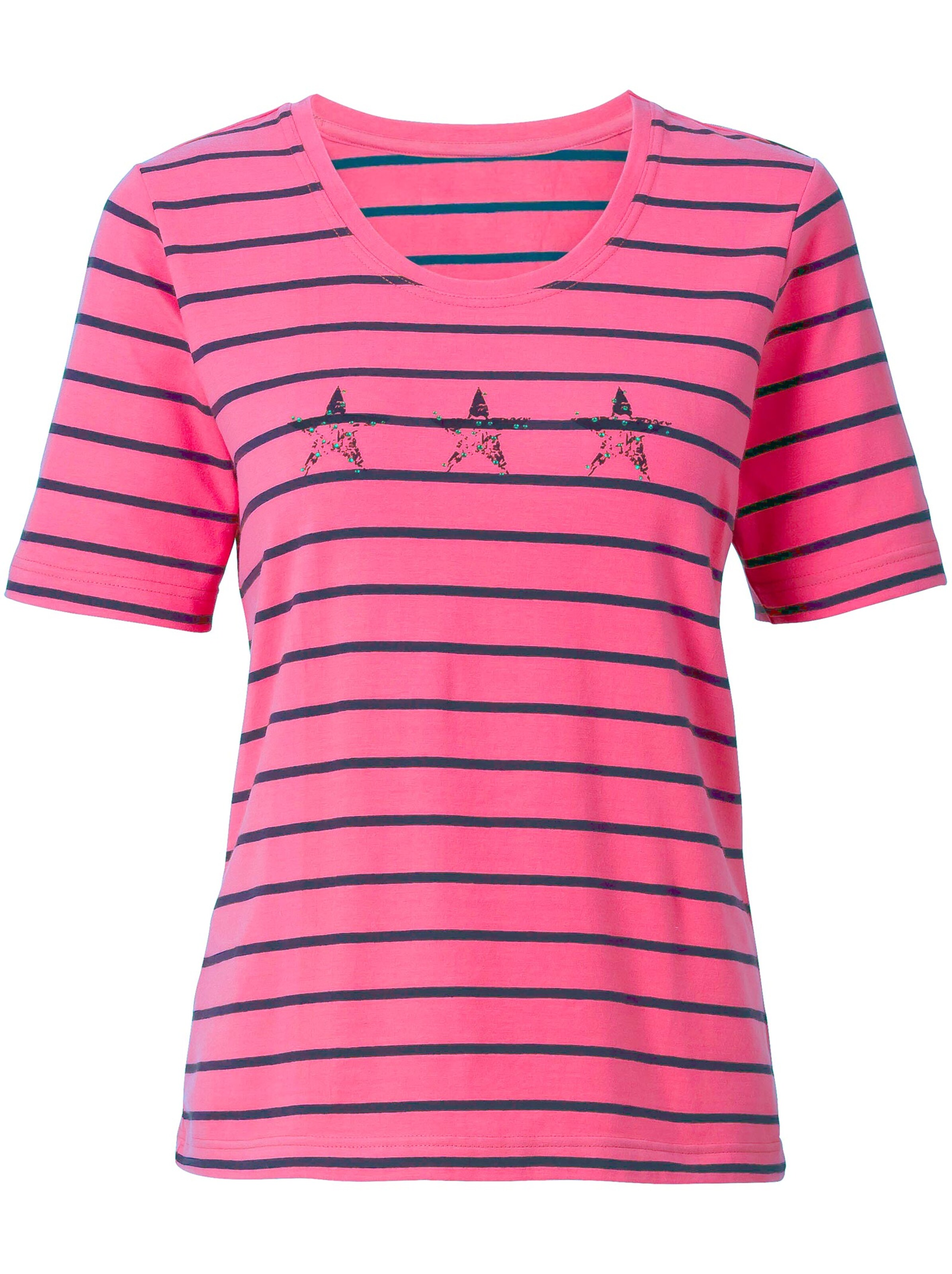 Shirt - koralle-marine-geringelt