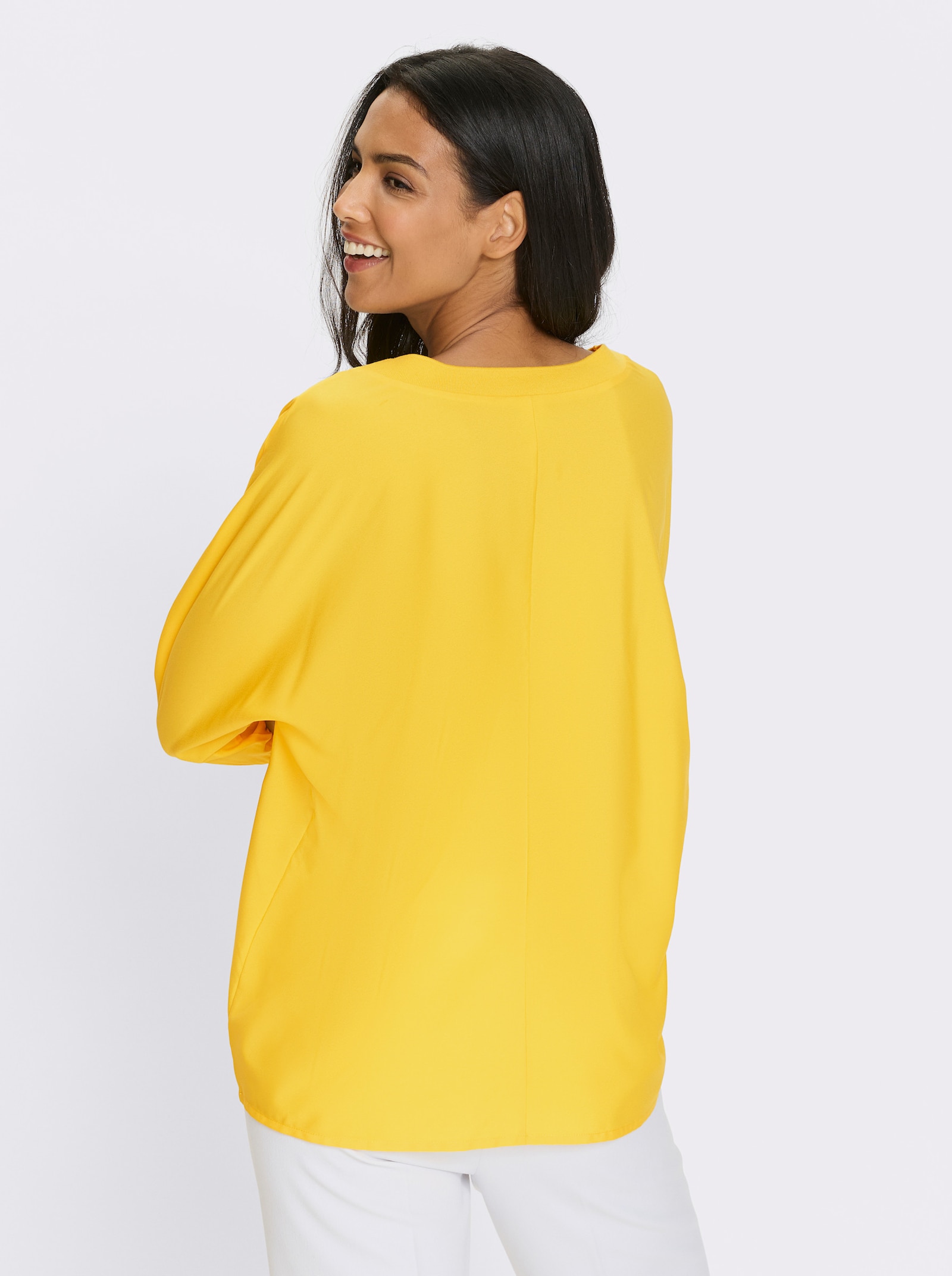 Navliek. blúzka,nadrozm.strih - žiarivá žltá