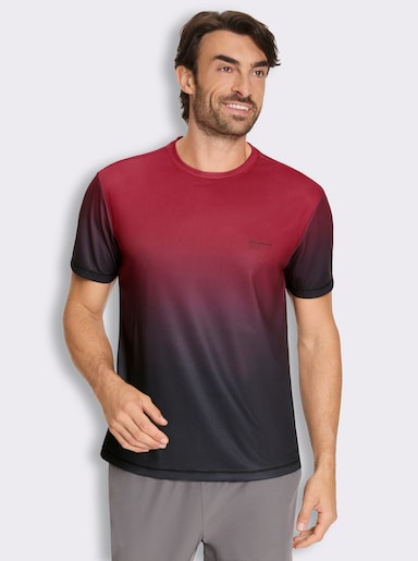 Catamaran Sports Kurzarmshirt mit Farbverlauf - schwarz-rot
