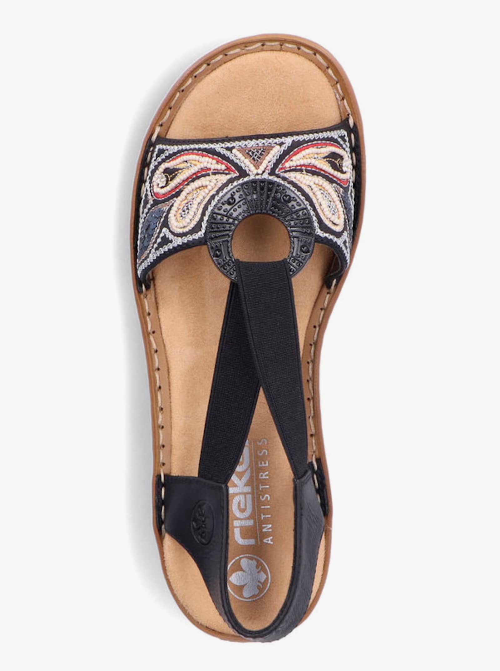 Rieker Sandalette aus Lederimitat, von Rieker - schwarz