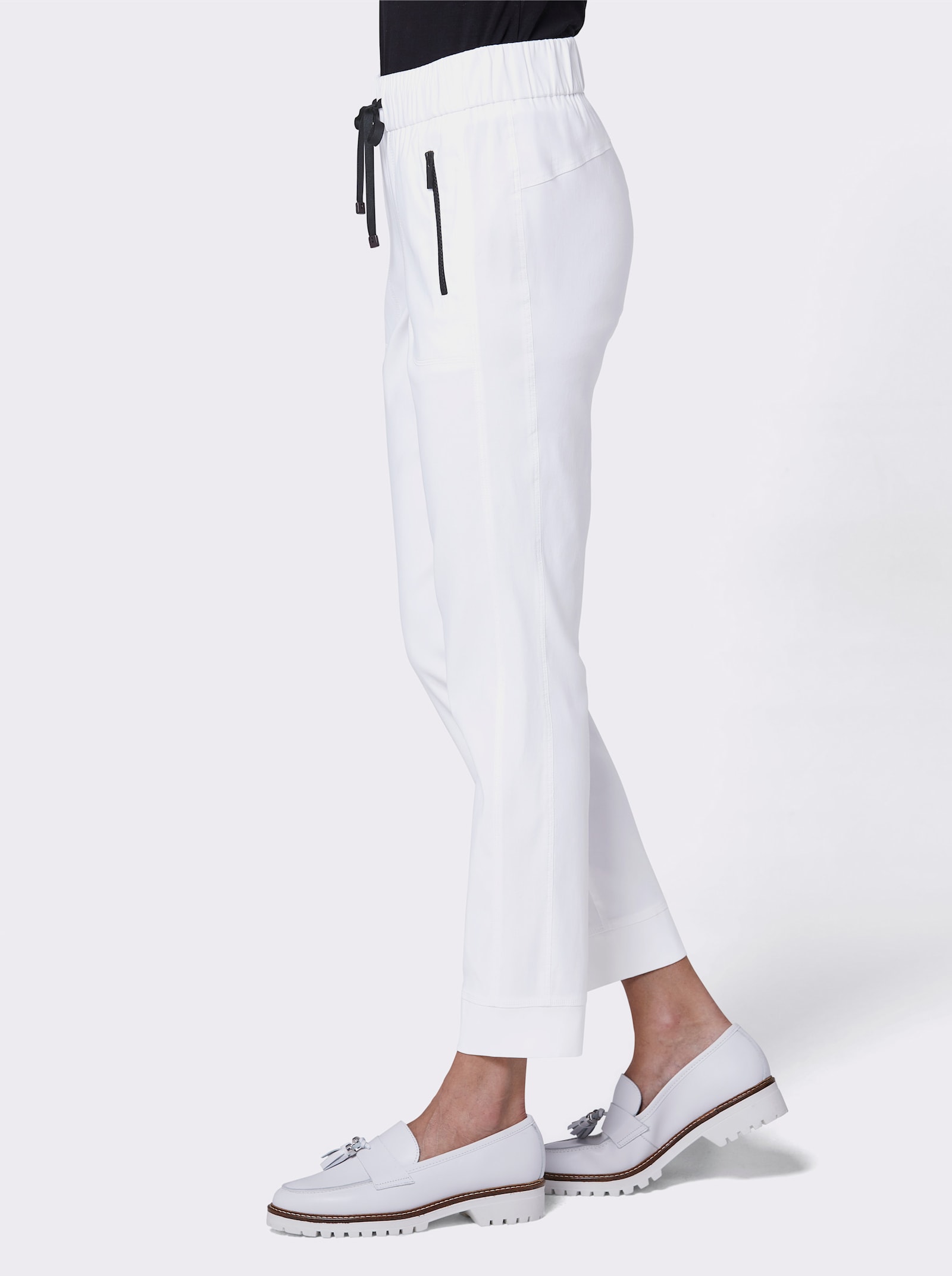 Stehmann Comfort line Hose mit seitlichen Einsätzen - weiß