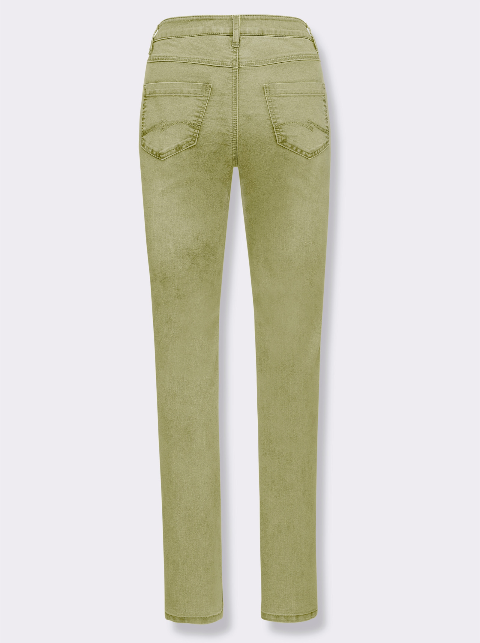 Jeans in Baumwoll-Stretch-Qualität - lindgrün