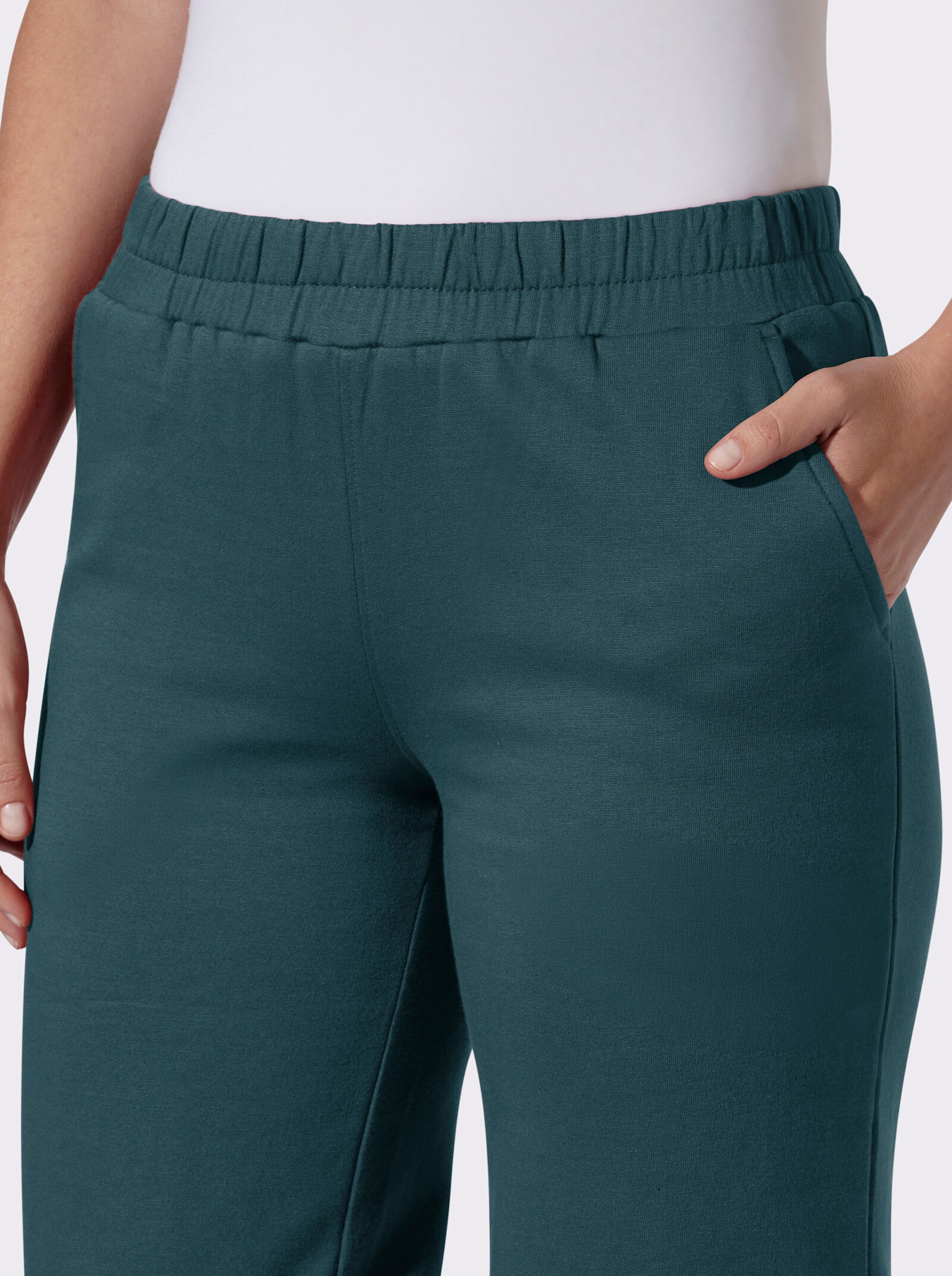  Jerseyhose mit Dehnbund - petrol
