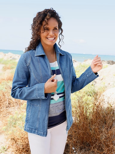 Jeansjacke - blue-bleached