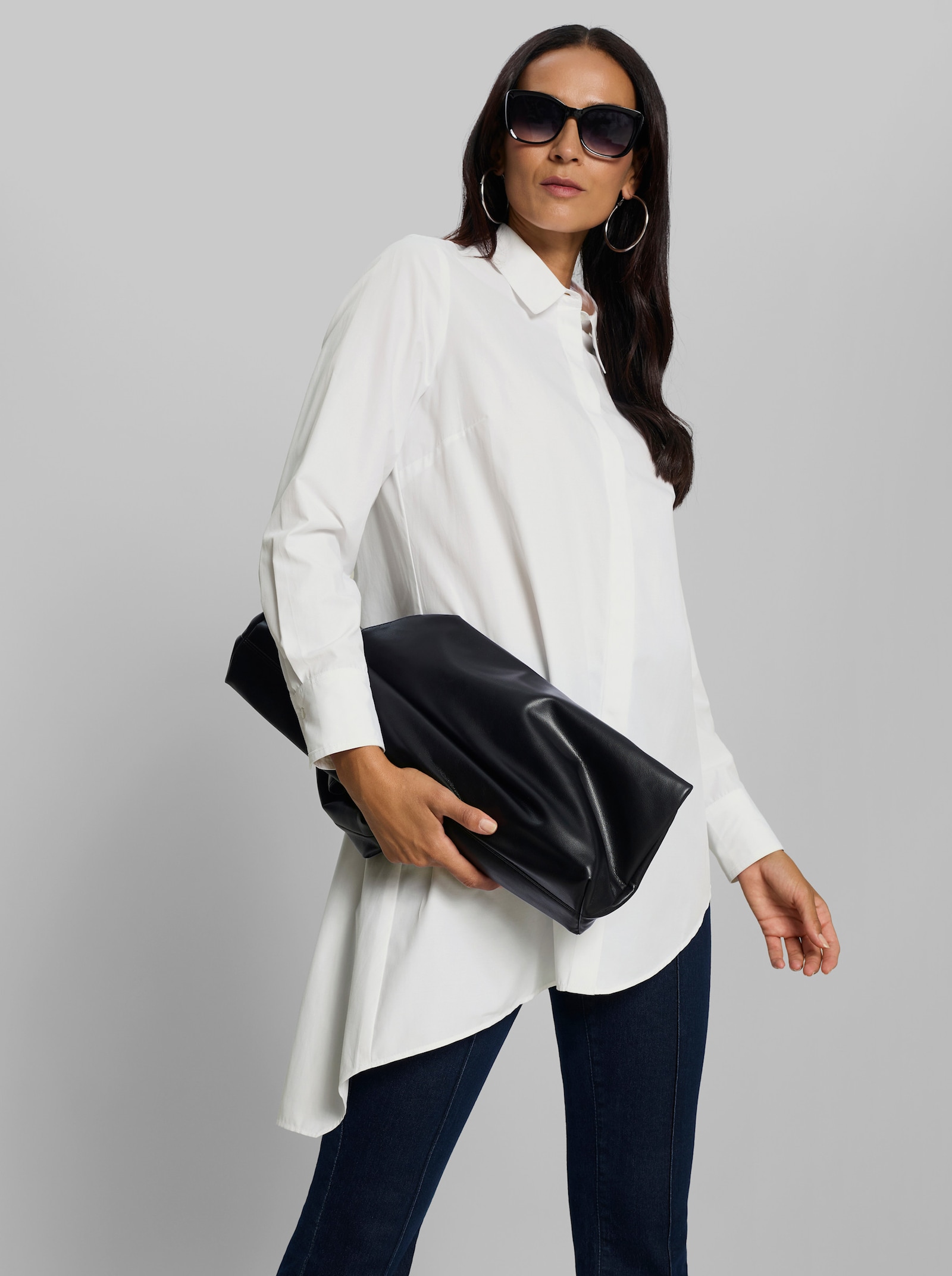 heine Hemdbluse mit asymmetrischem Saum - ecru