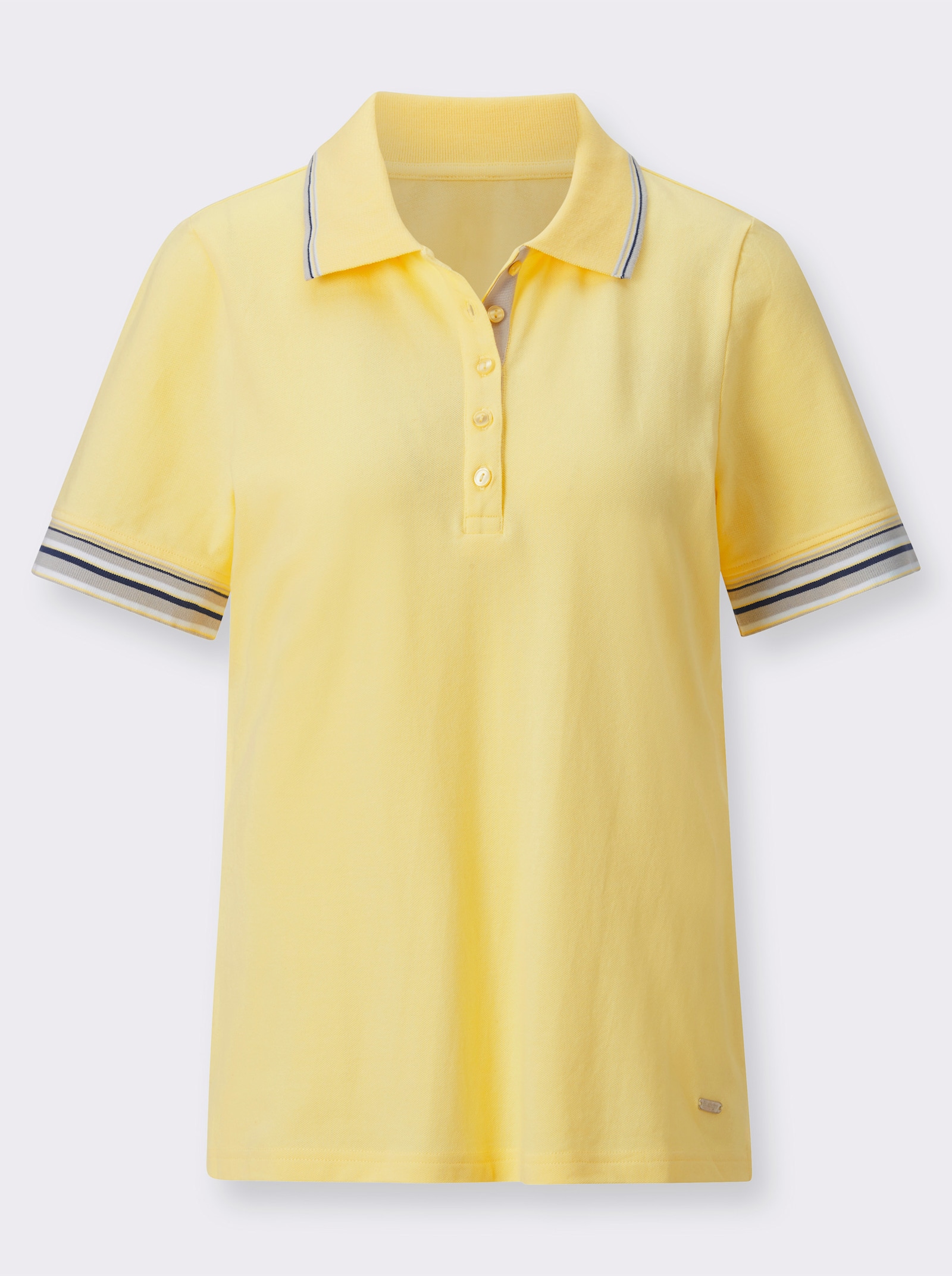 Poloshirt in Pikee-Qualität - zitrone