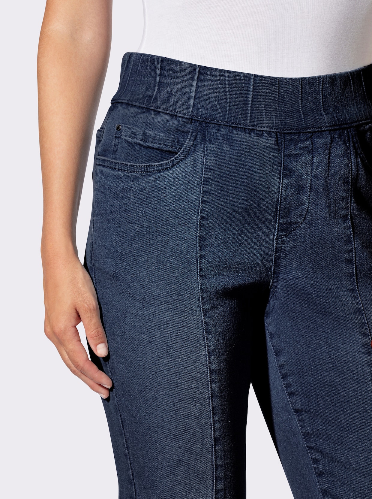 Schlupfjeans - blue-stone-washed