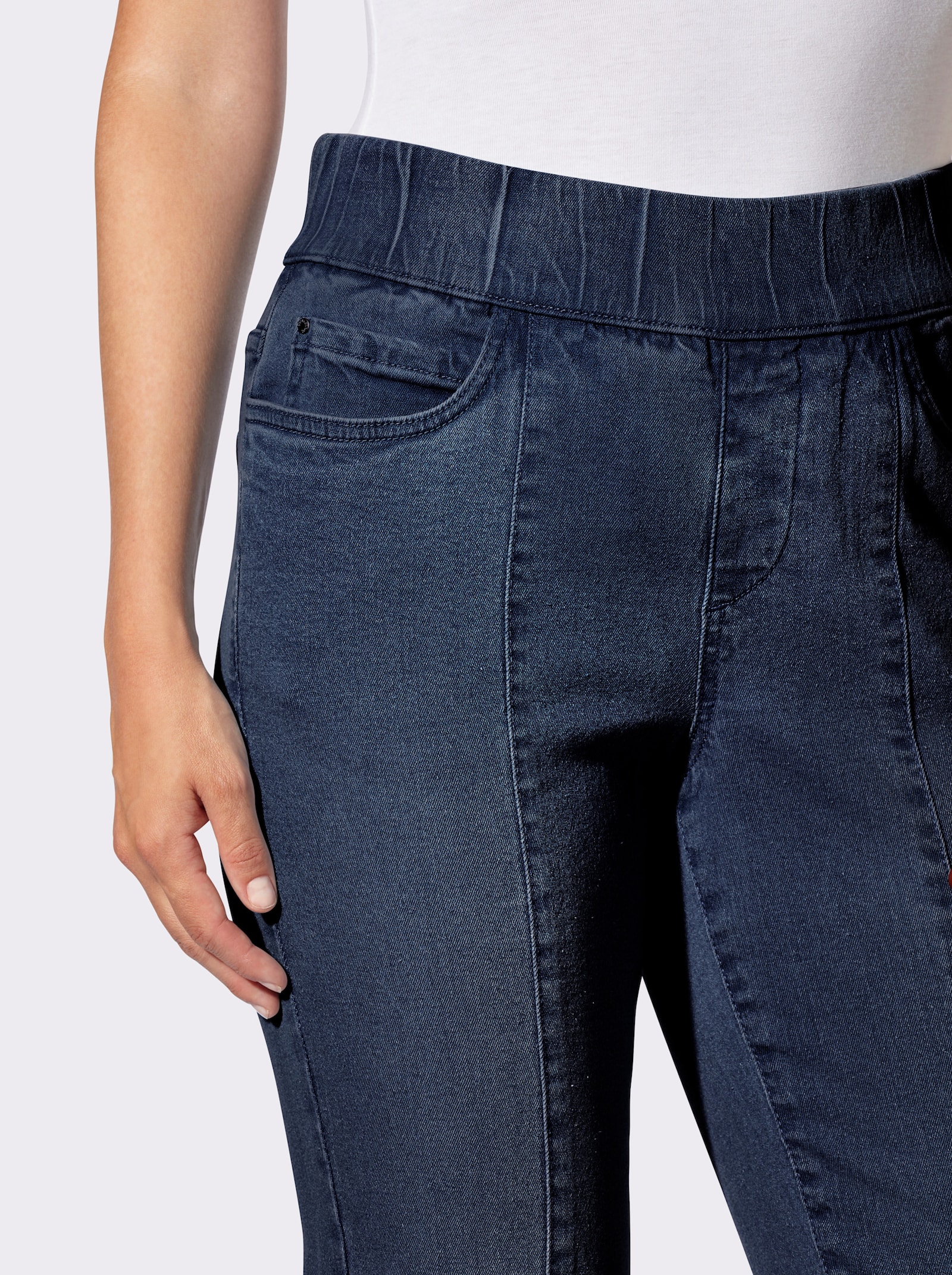 Comfortjeans in 5-pocketsmodel - blue-stonewashed