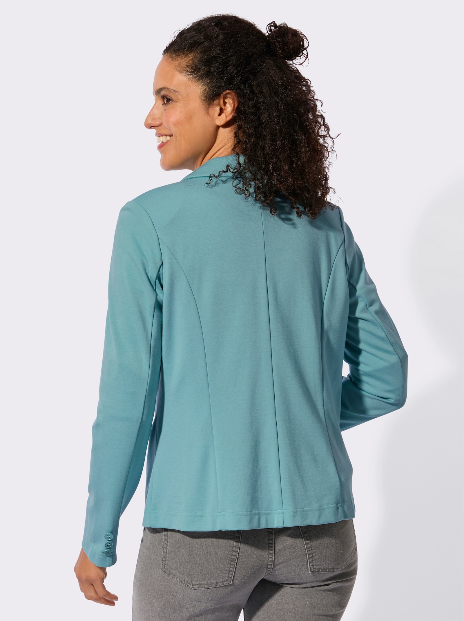 Jerseyblazer in Interlock-Qualität - ozean