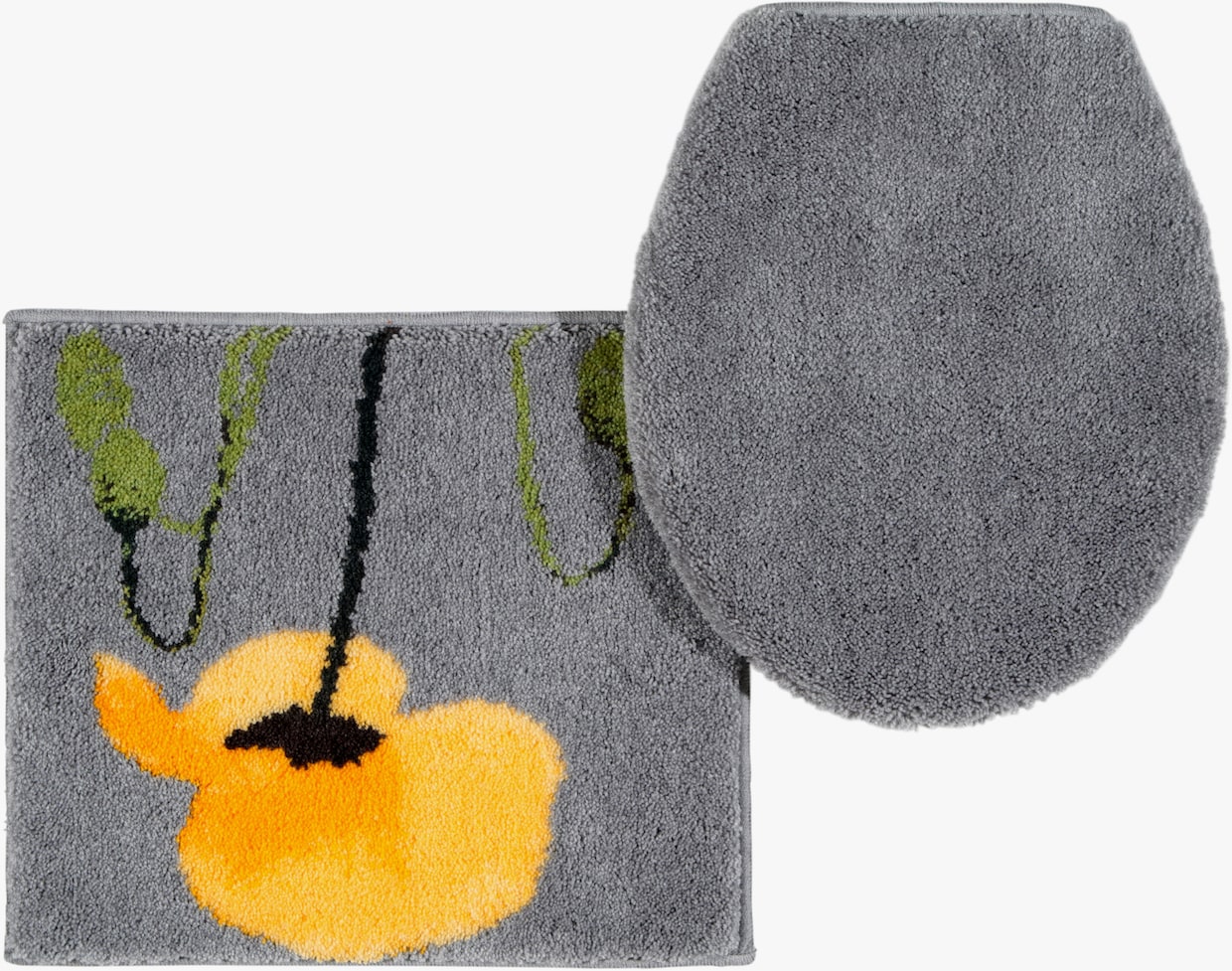 Grund Tapis de bain - gris-jaune