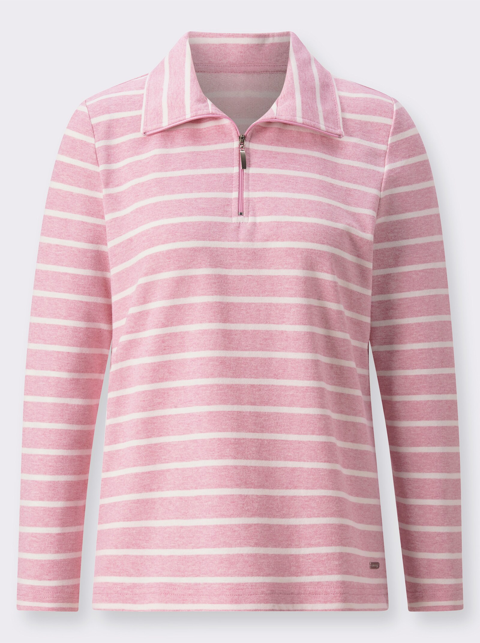 Sweatshirt im Ringel-Dessin - altrosa-ecru-geringelt