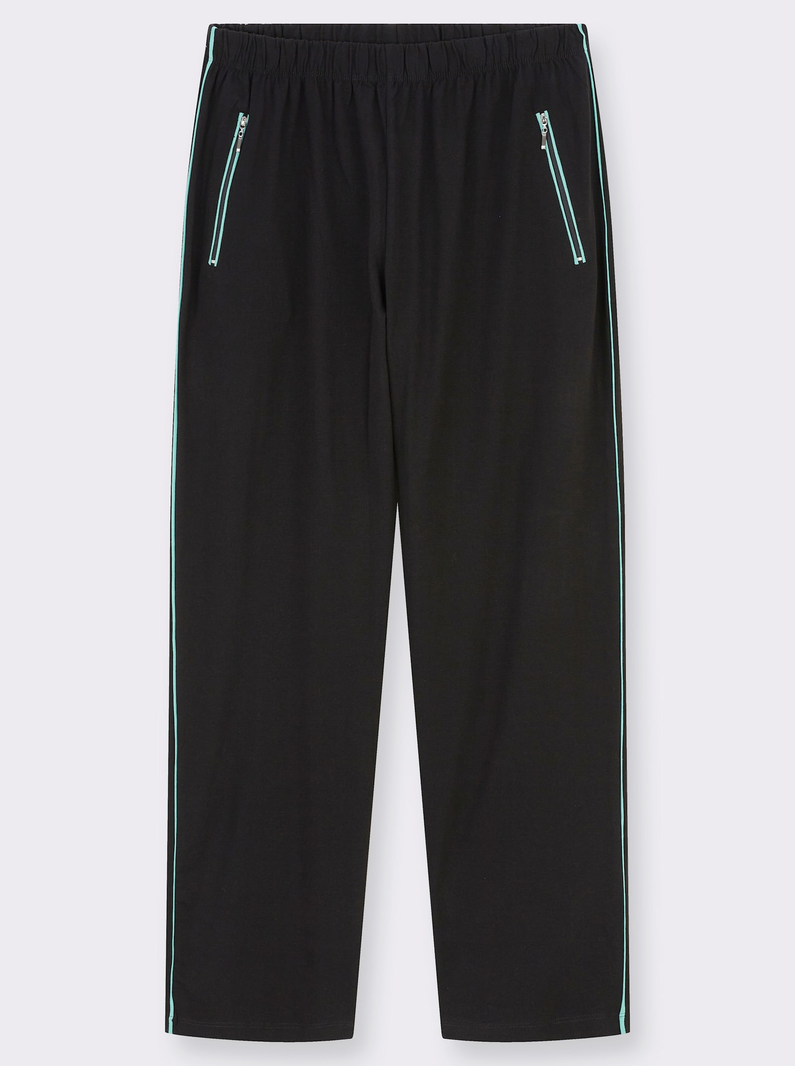 Freizeithose - schwarz-mint