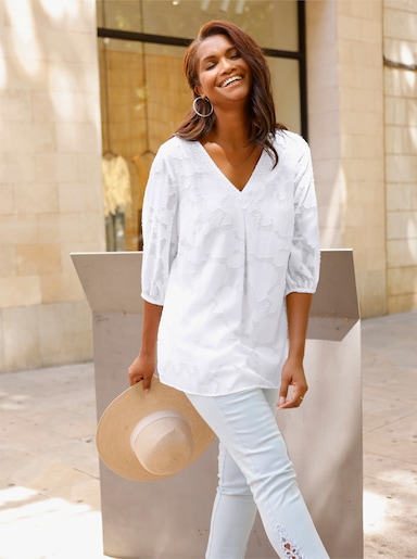 Longbluse - ecru