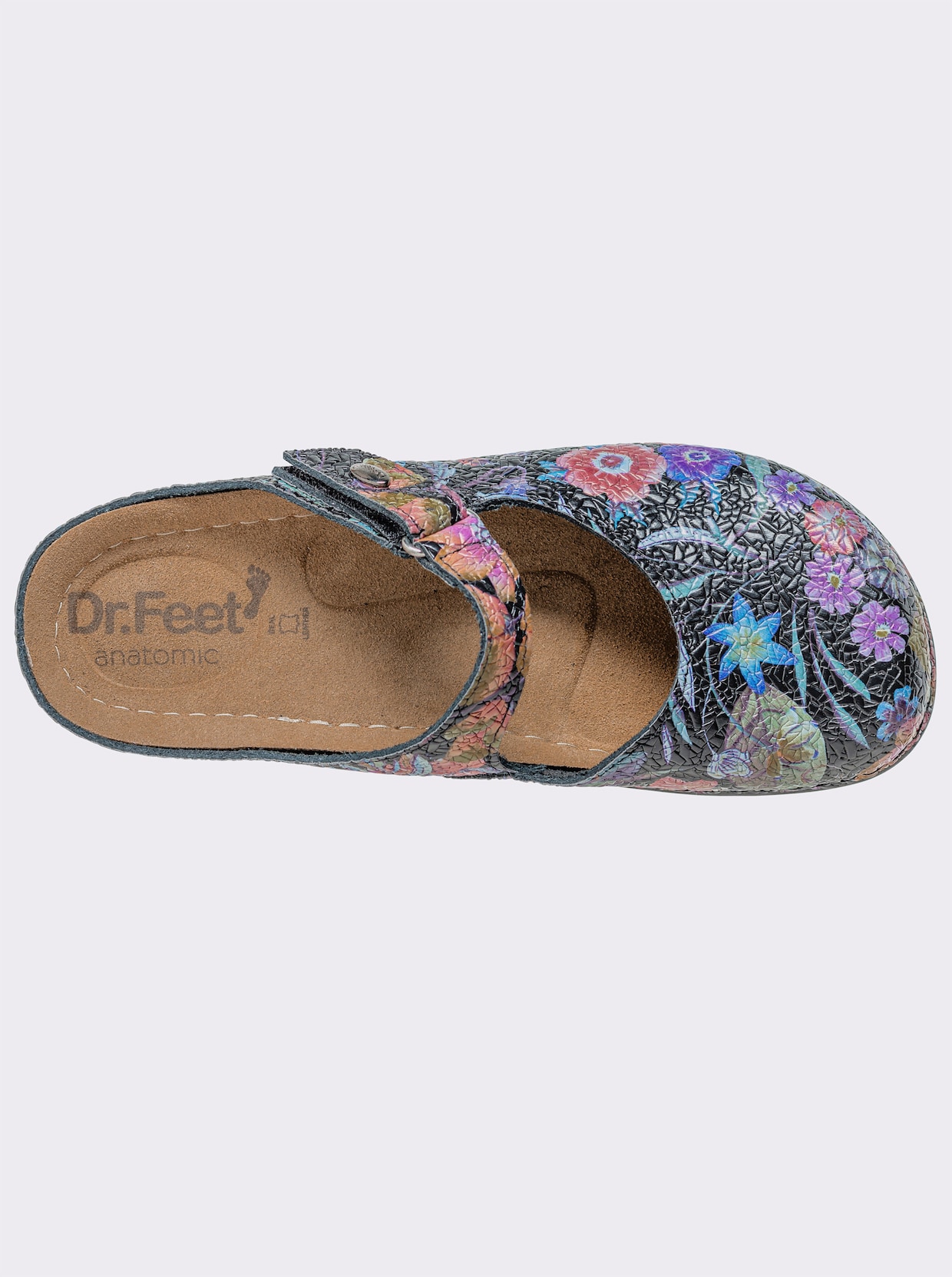 Dr. Feet slippers - zwart/bont