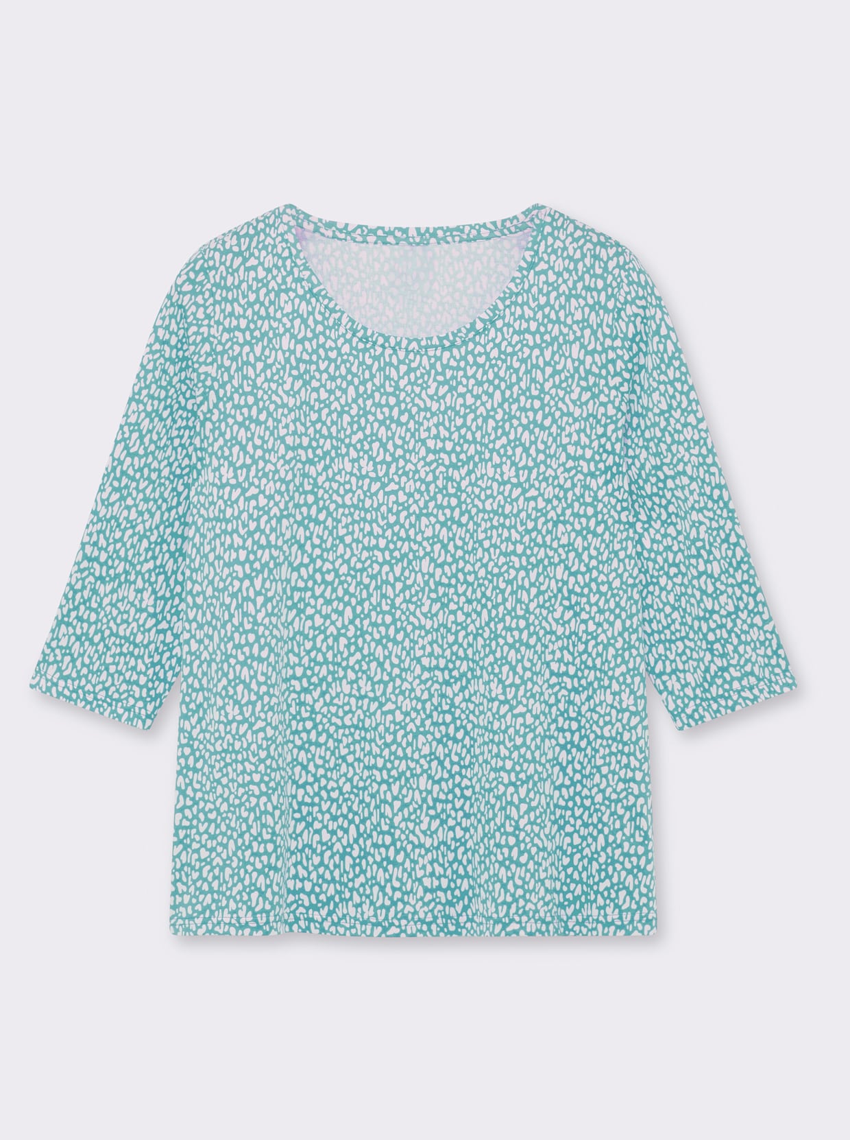 3/4-Arm-Shirt - weiß-ozean-bedruckt