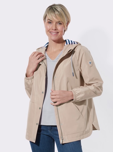 Übergangsjacke mit Kapuze - sand