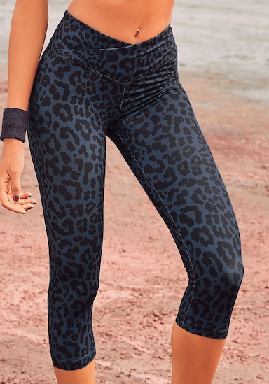 LASCANA ACTIVE Caprileggings - leo-anthrazit