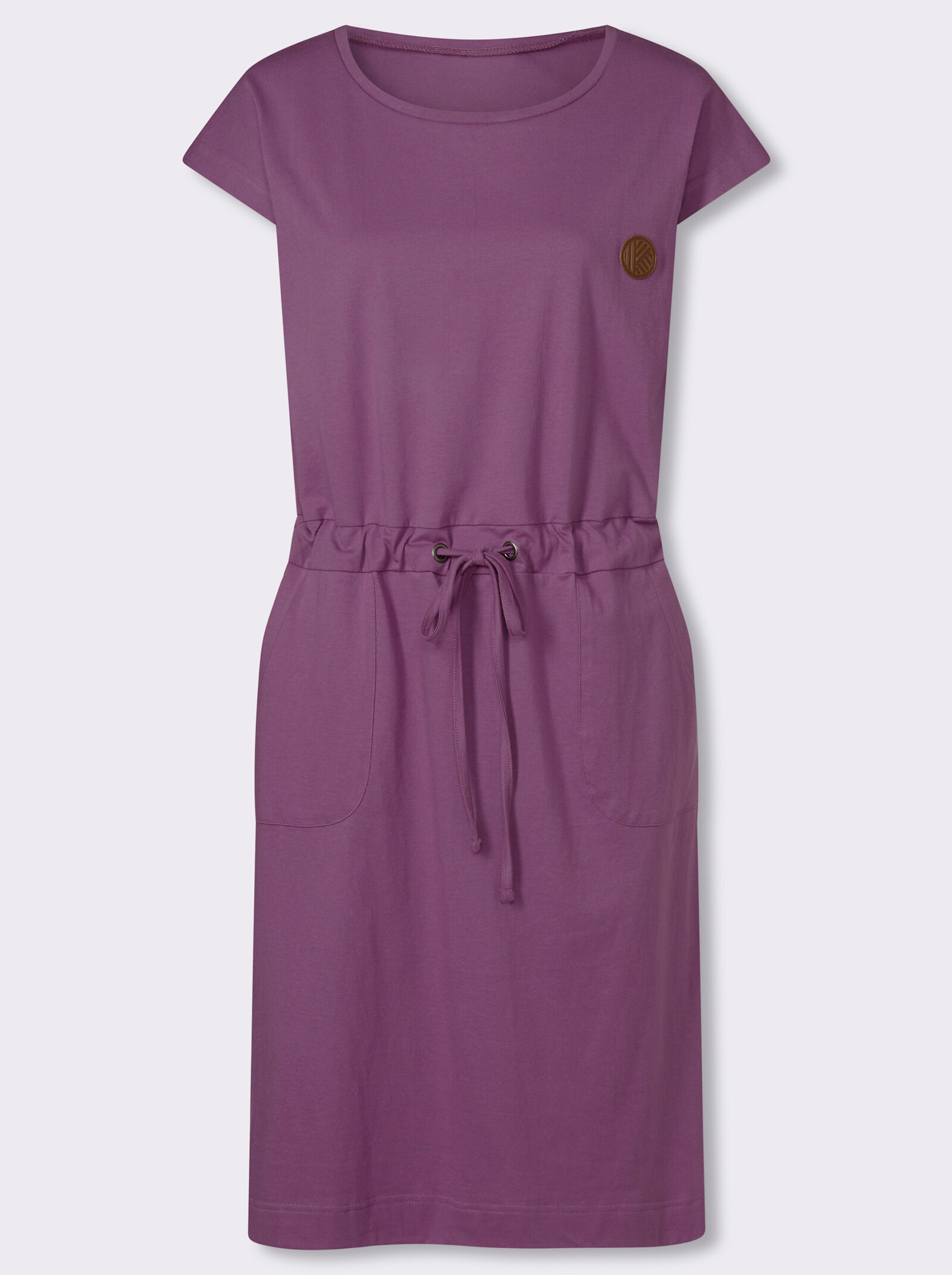 Jerseykleid mit Bindeband - violett