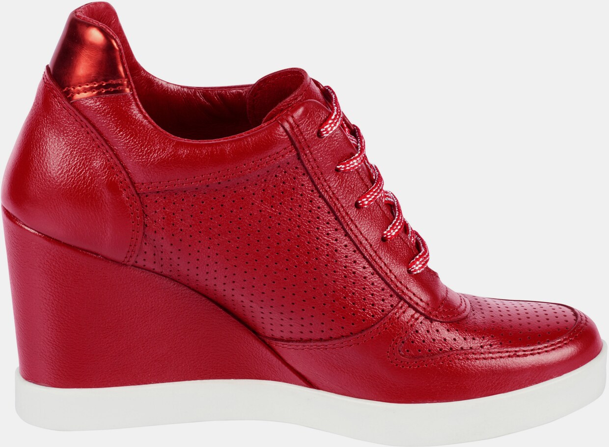 heine Sneakers met sleehak - rood